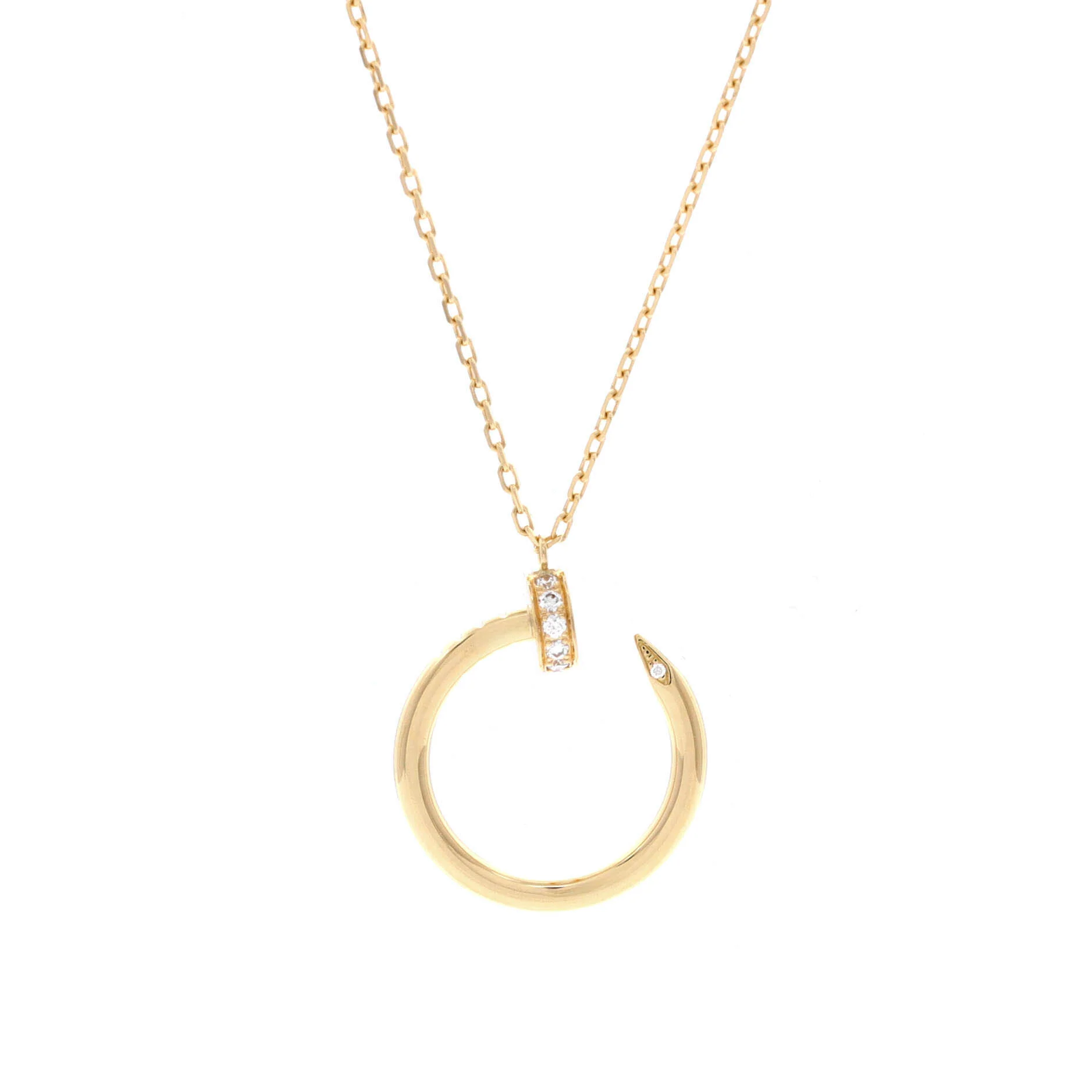 Juste un Clou Pendant Necklace 18K Yellow Gold with Diamonds