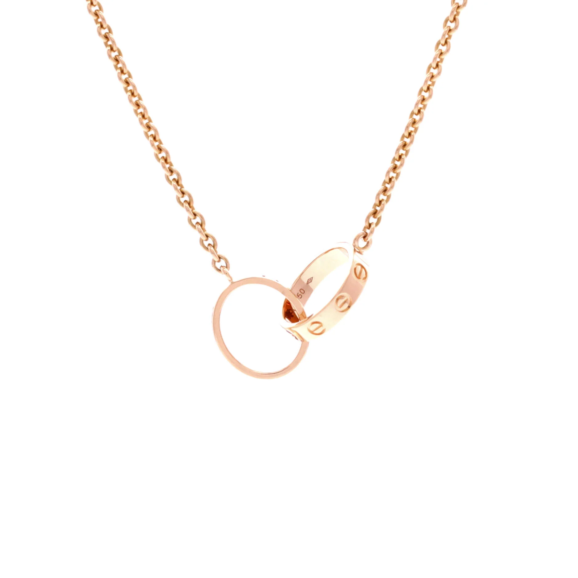 Love Interlocking Necklace 18K Rose Gold