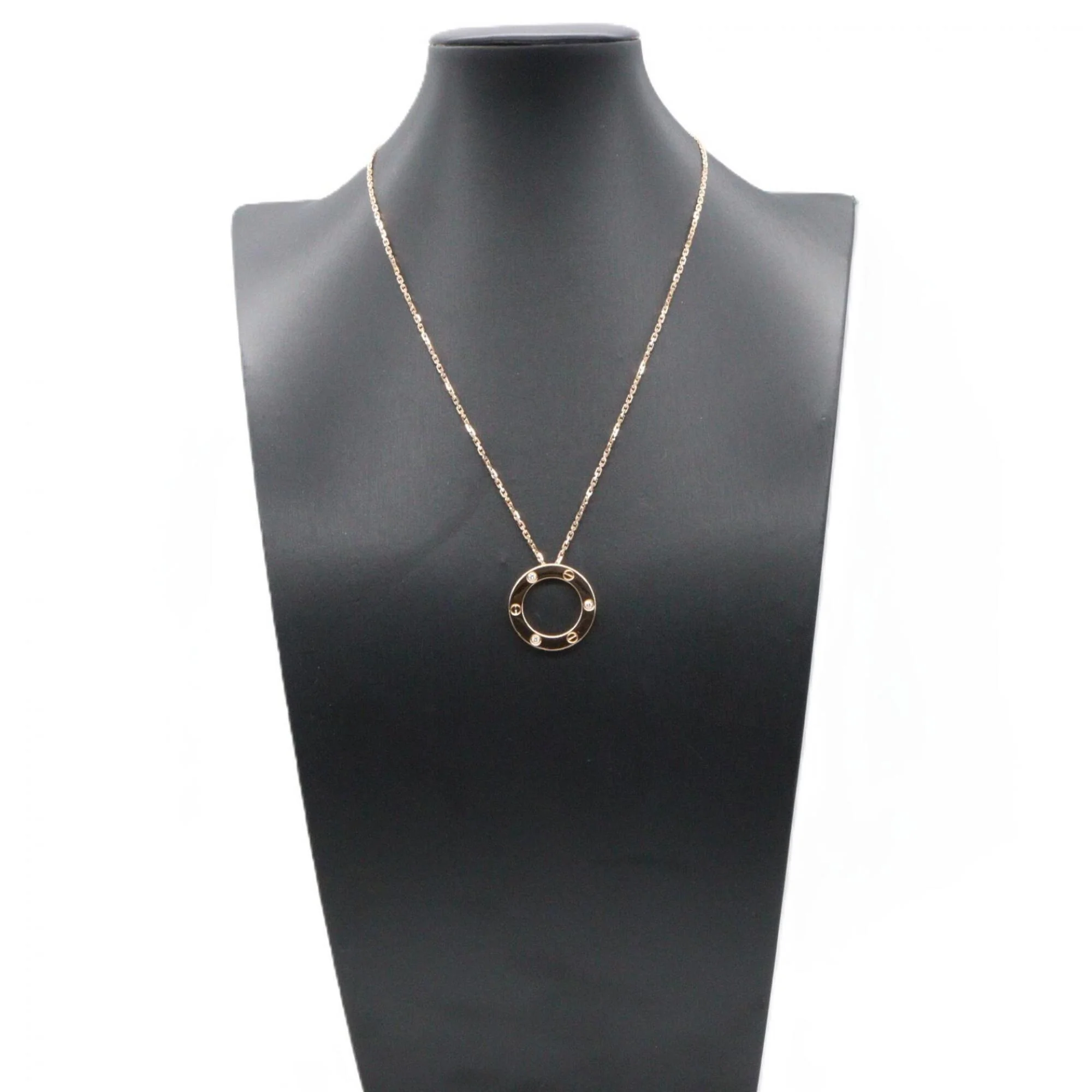 Love Pendant Necklace 18K Rose Gold with Diamond - Image 6