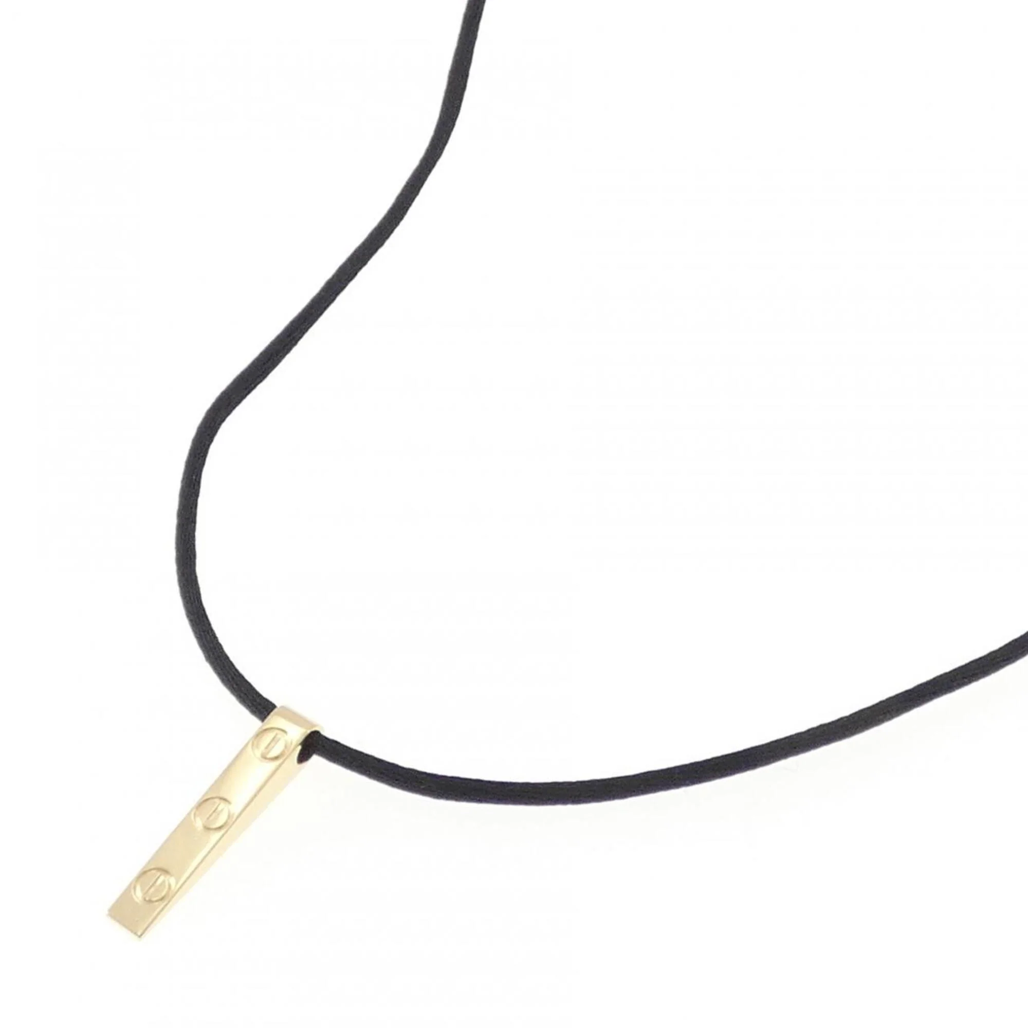 Love Plate Pendant Necklace 18K Yellow Gold - Image 2