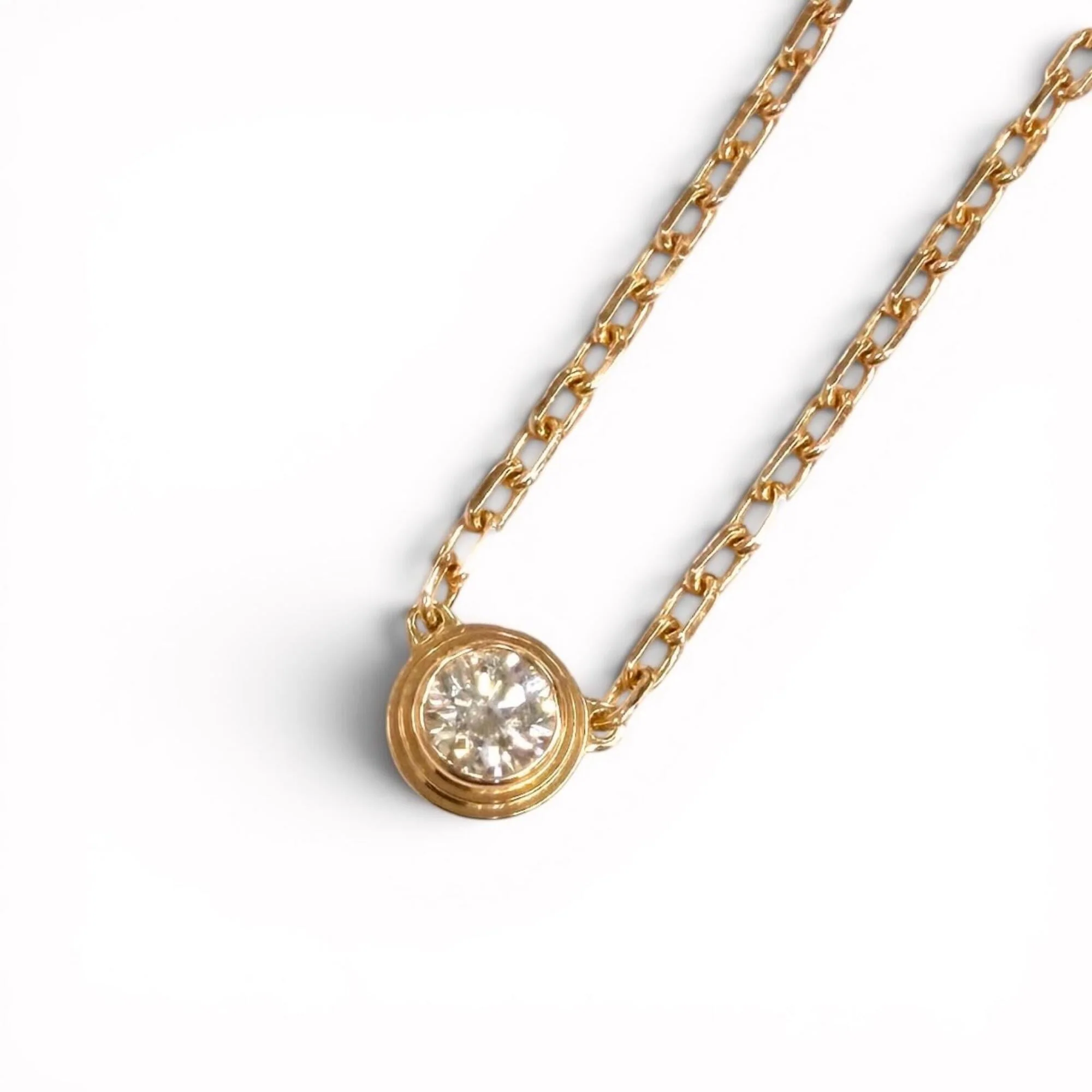 Pendant Necklace 18K Rose Gold with Diamond