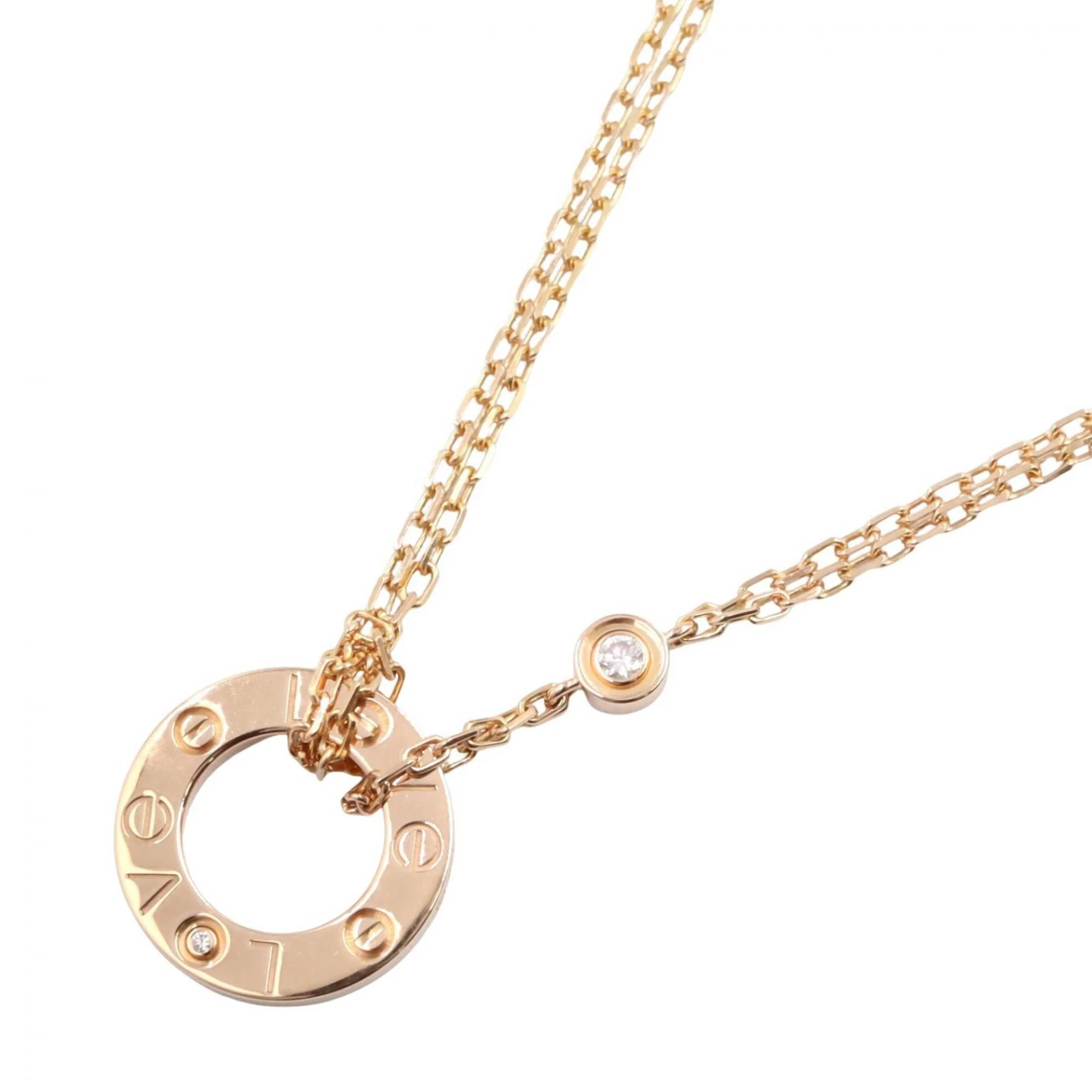 Pendant Necklace 18K Rose Gold With Diamond