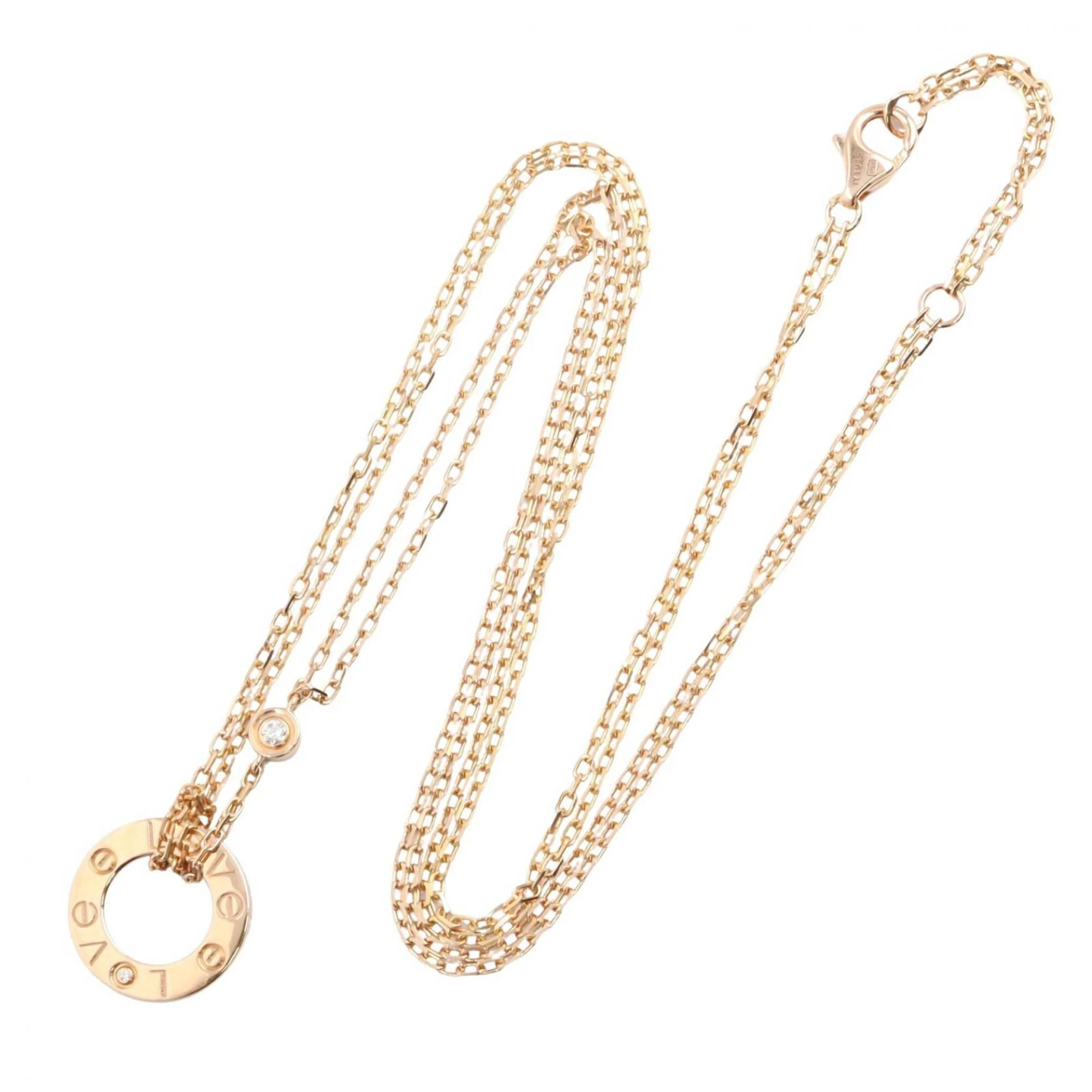 Pendant Necklace 18K Rose Gold With Diamond - Image 2