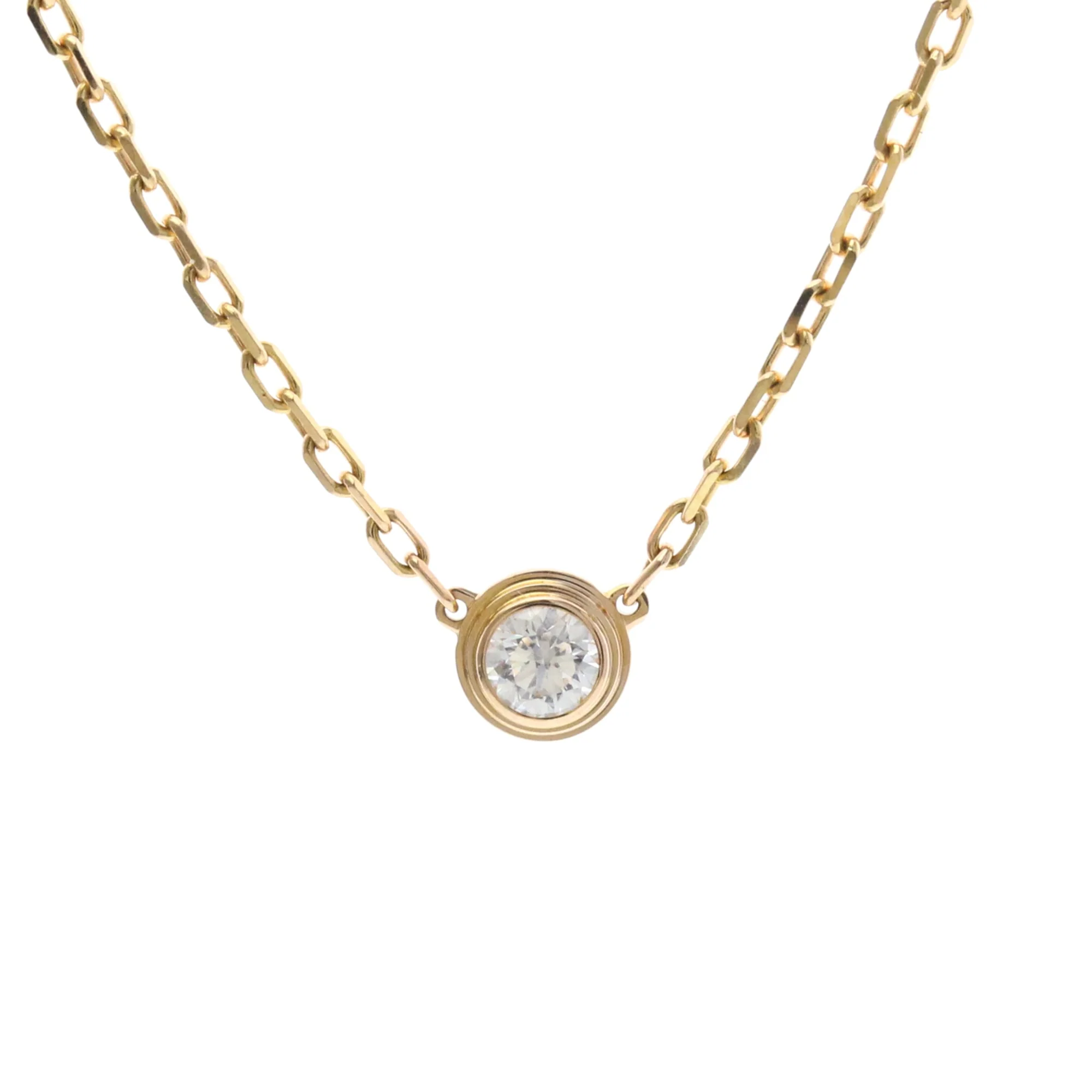 Pendant Necklace 18K Rose Gold with Diamond