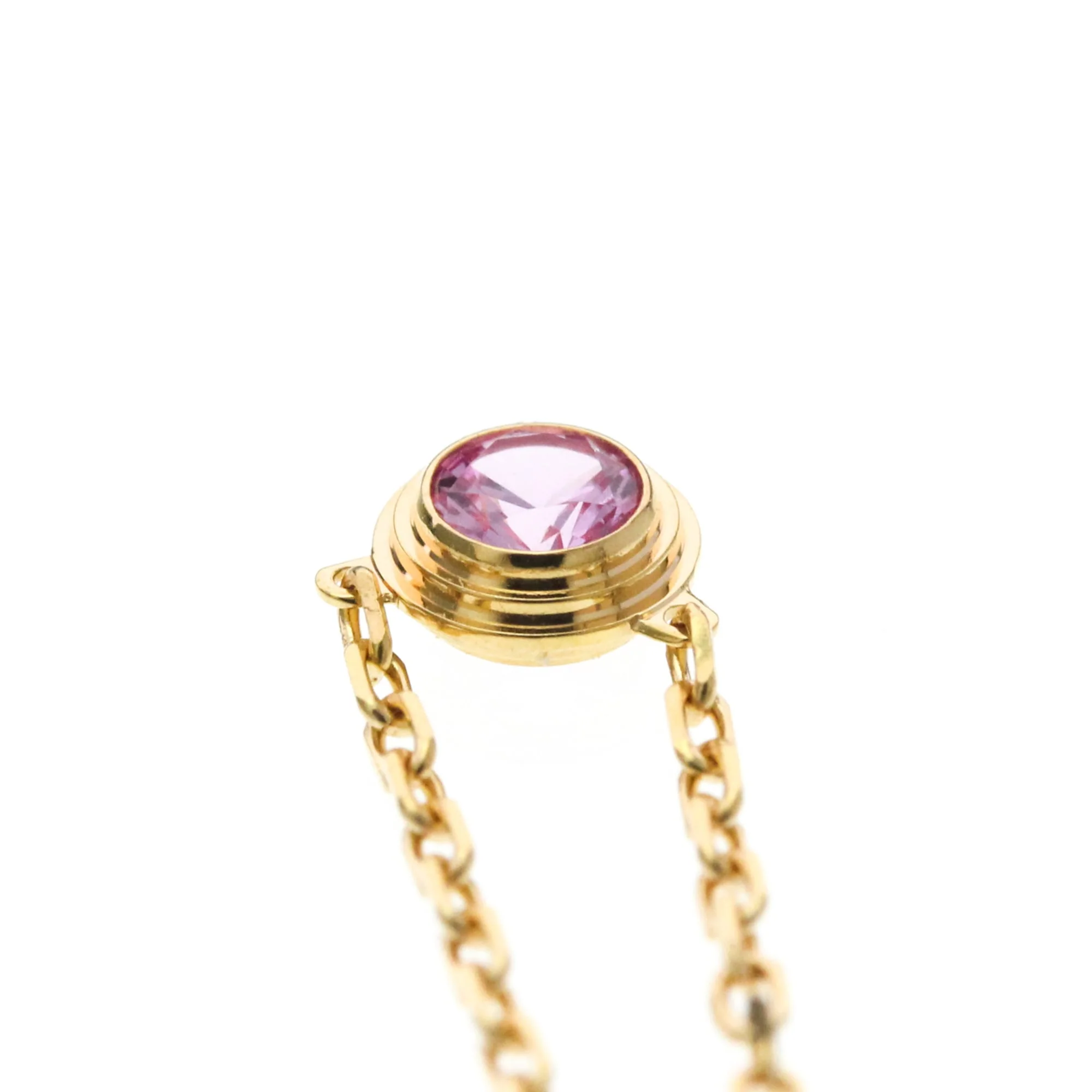 Pendant Necklace 18K Rose Gold with Sapphire - Image 6