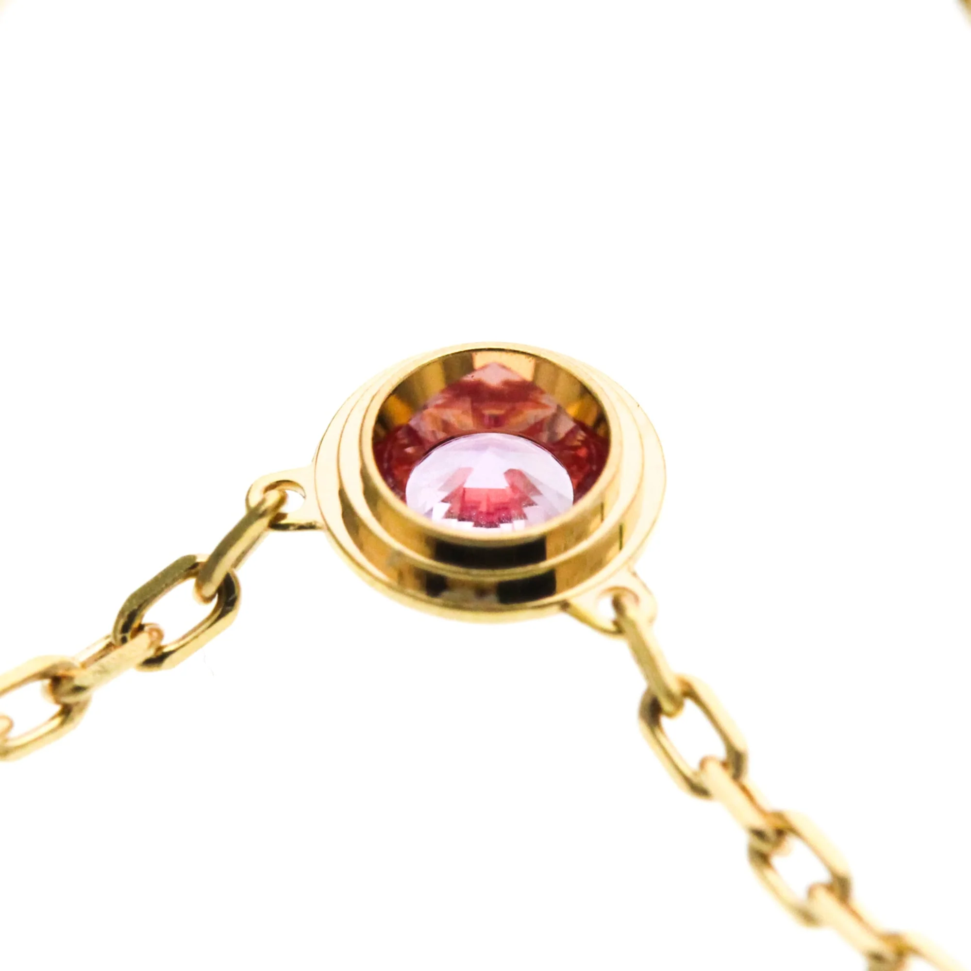 Pendant Necklace 18K Rose Gold with Sapphire - Image 8