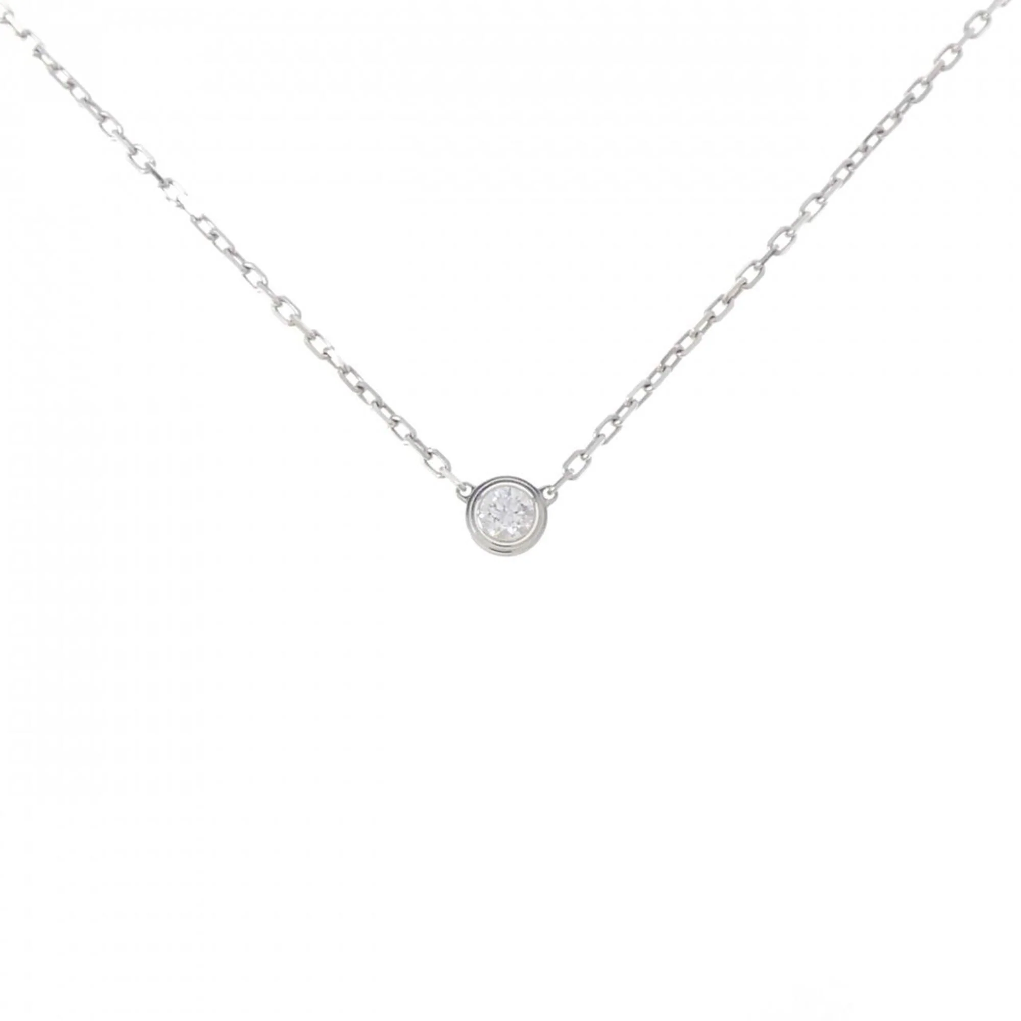 Pendant Necklace 18K White Gold Small