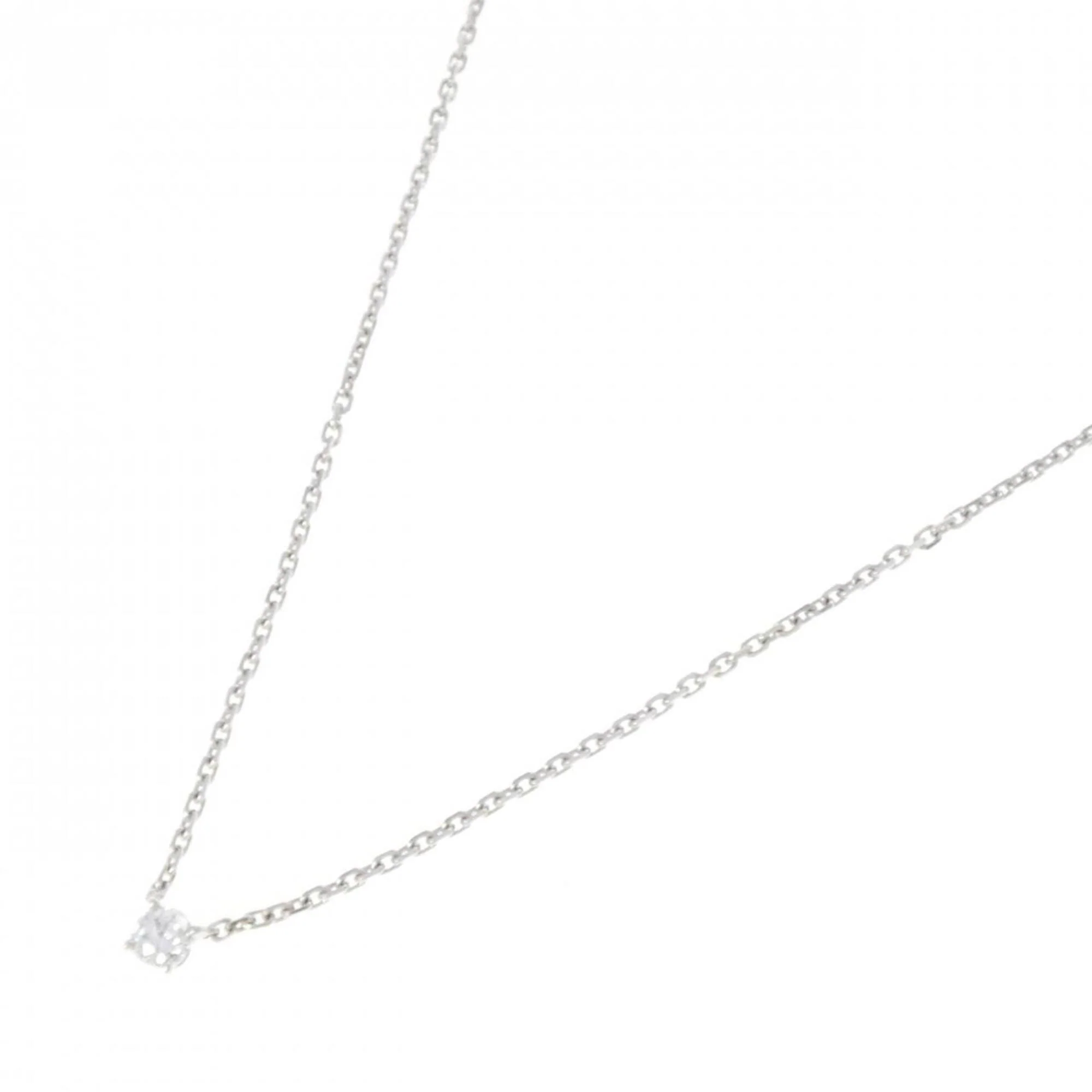 Pendant Necklace 18K White Gold with Diamond - Image 2