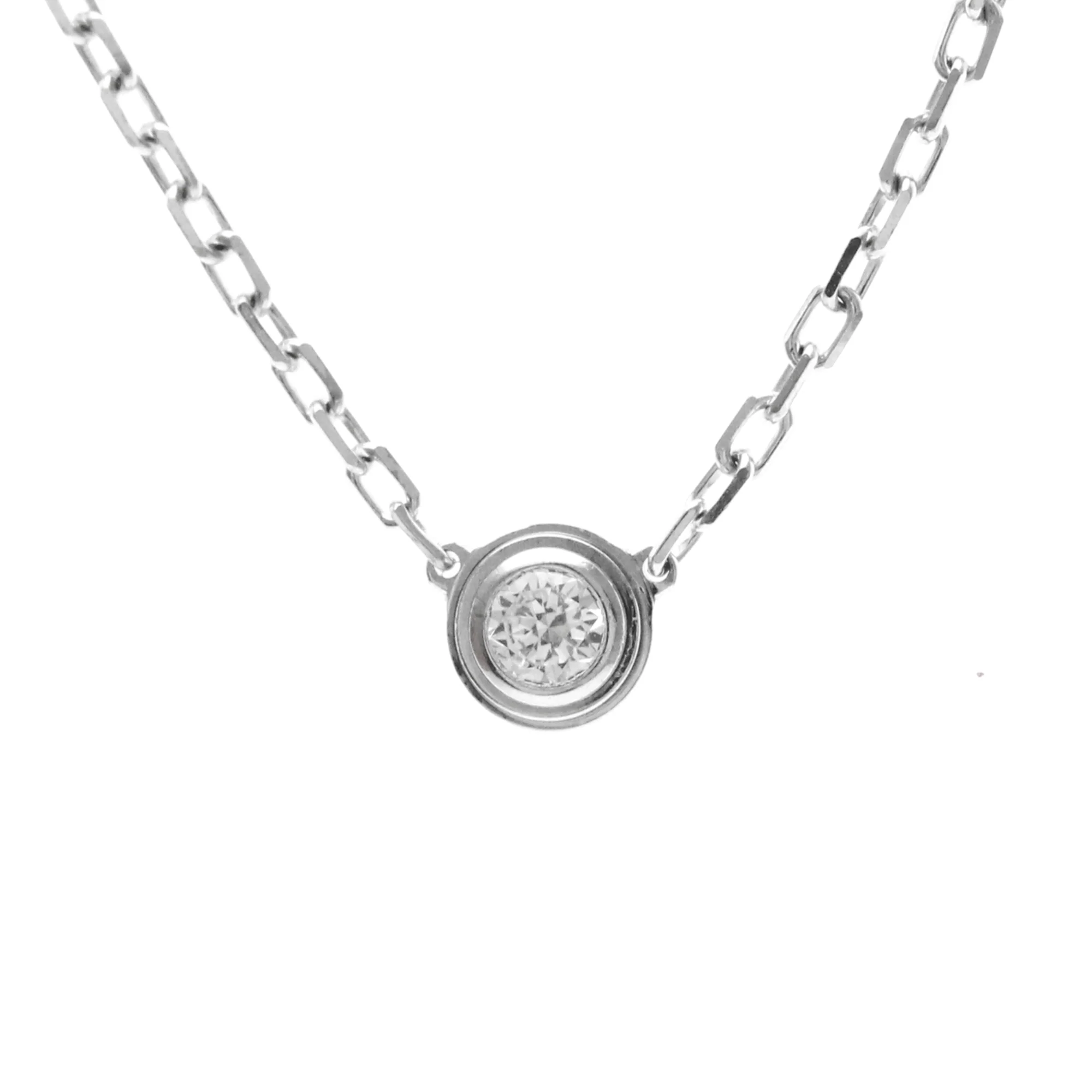 Pendant Necklace 18K White Gold with Diamond