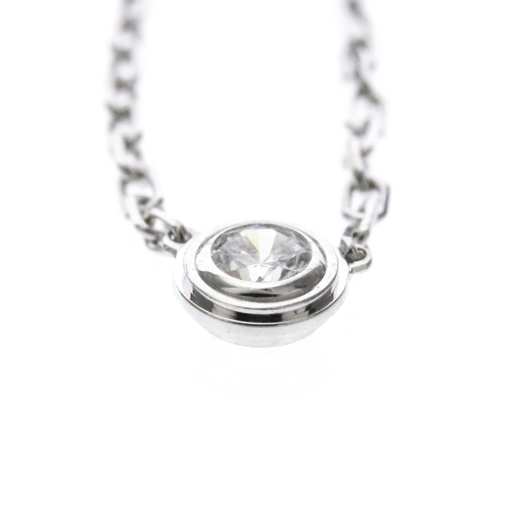 Pendant Necklace 18K White Gold with Diamond - Image 4