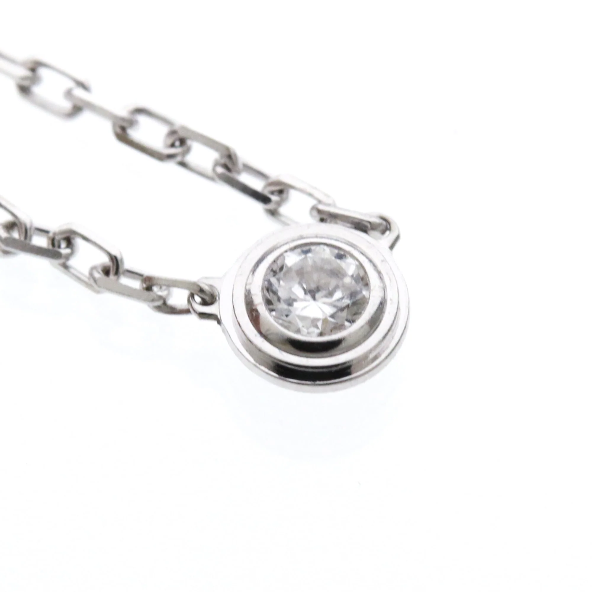 Pendant Necklace 18K White Gold with Diamond - Image 7