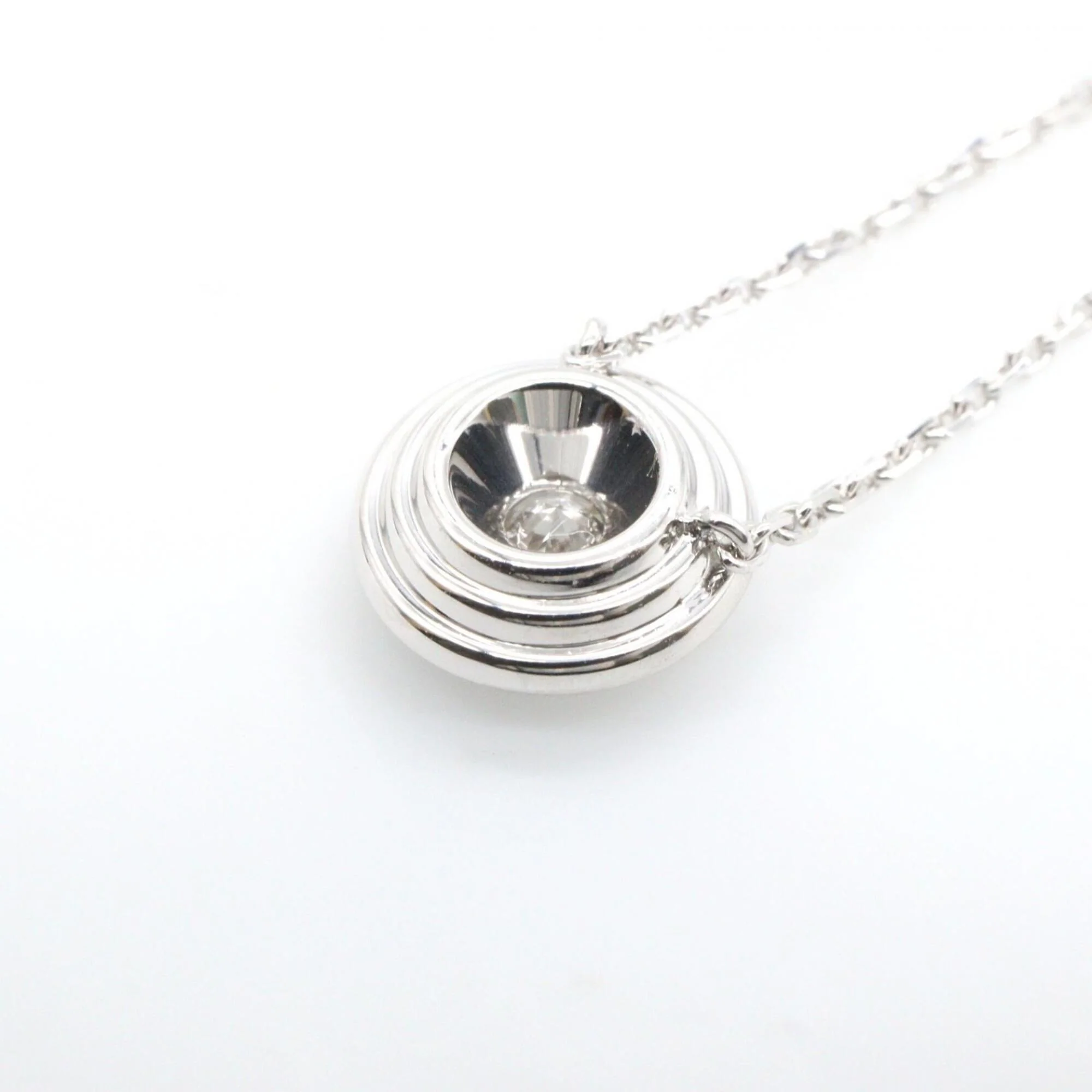 Pendant Necklace 18K White Gold with Diamond - Image 5