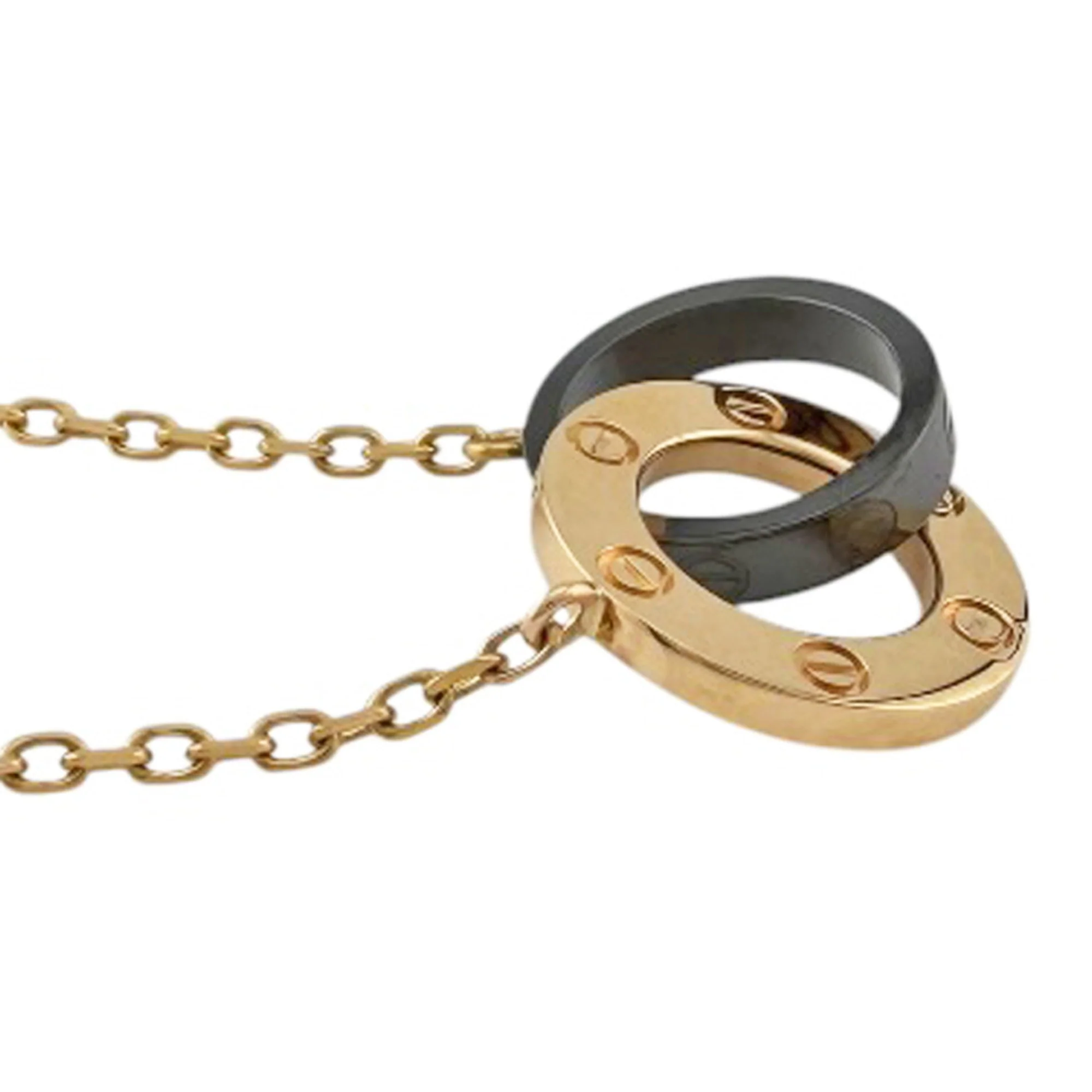 Pendant Necklace Ceramic and 18K Rose Gold - Image 4