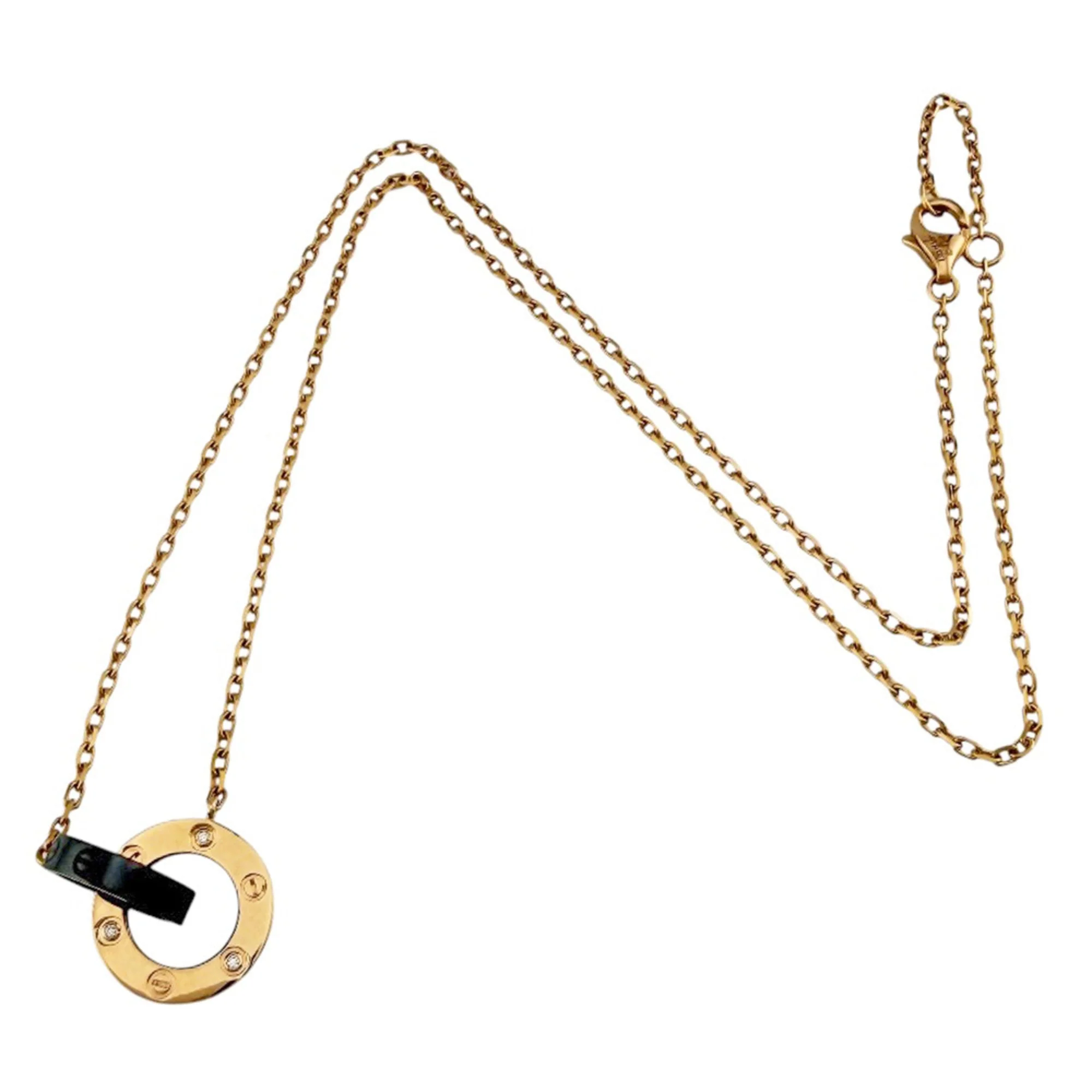 Pendant Necklace Ceramic and 18K Rose Gold - Image 7