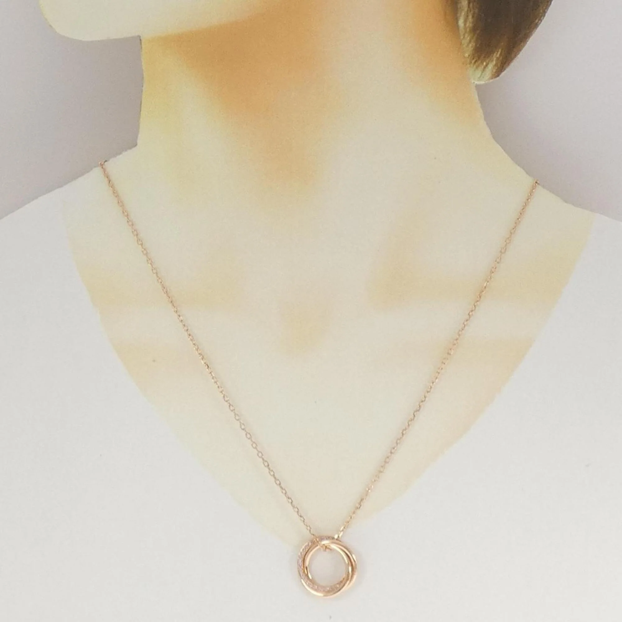 Trinity Pendant Necklace 18K Rose Gold - Image 6