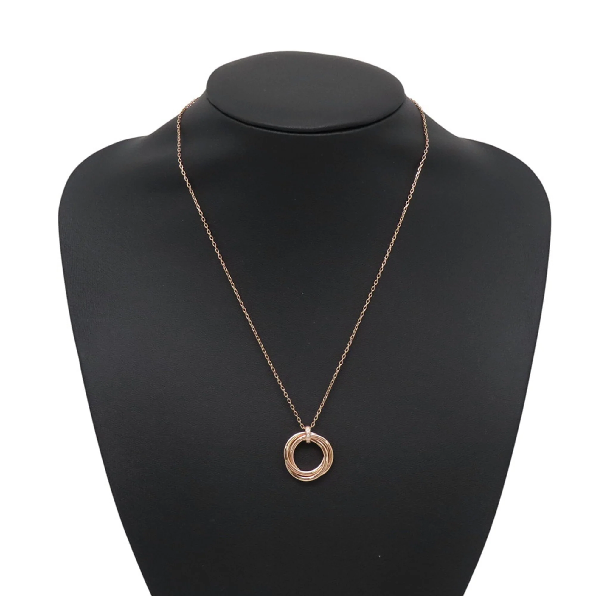 Trinity Pendant Necklace 18K Rose Gold - Image 4