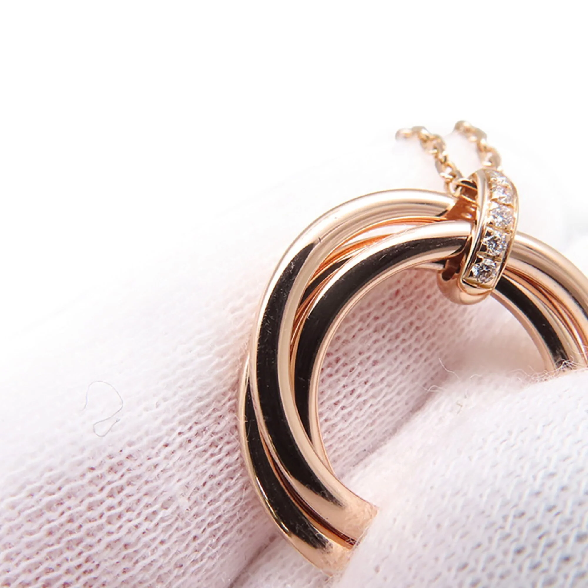 Trinity Pendant Necklace 18K Rose Gold - Image 6