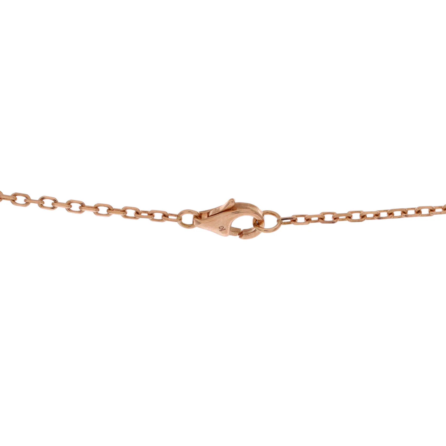 Trinity Pendant Necklace 18K Rose Gold with Pave Pink Sapphires - Image 4