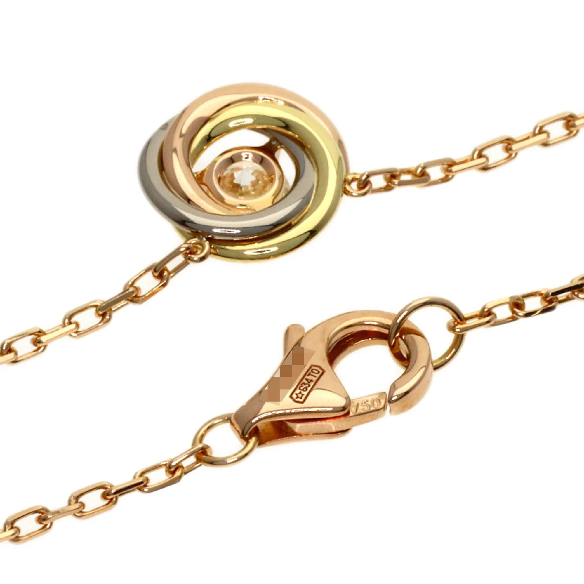 Trinity Pendant Necklace 18K Tricolor Gold - Image 2
