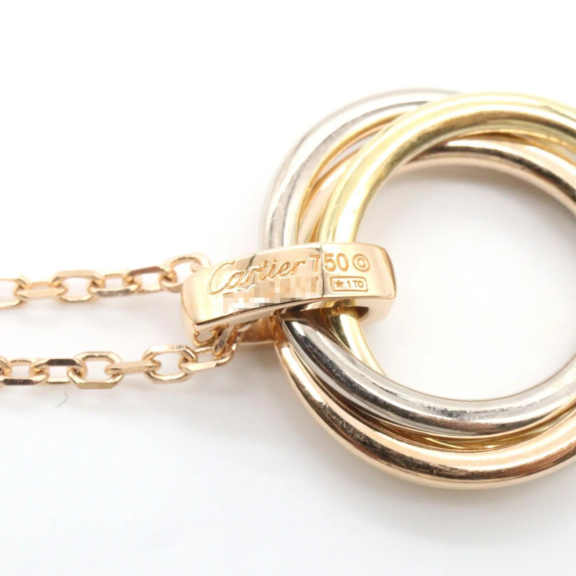 Trinity Pendant Necklace 18K Tricolor Gold - Image 4