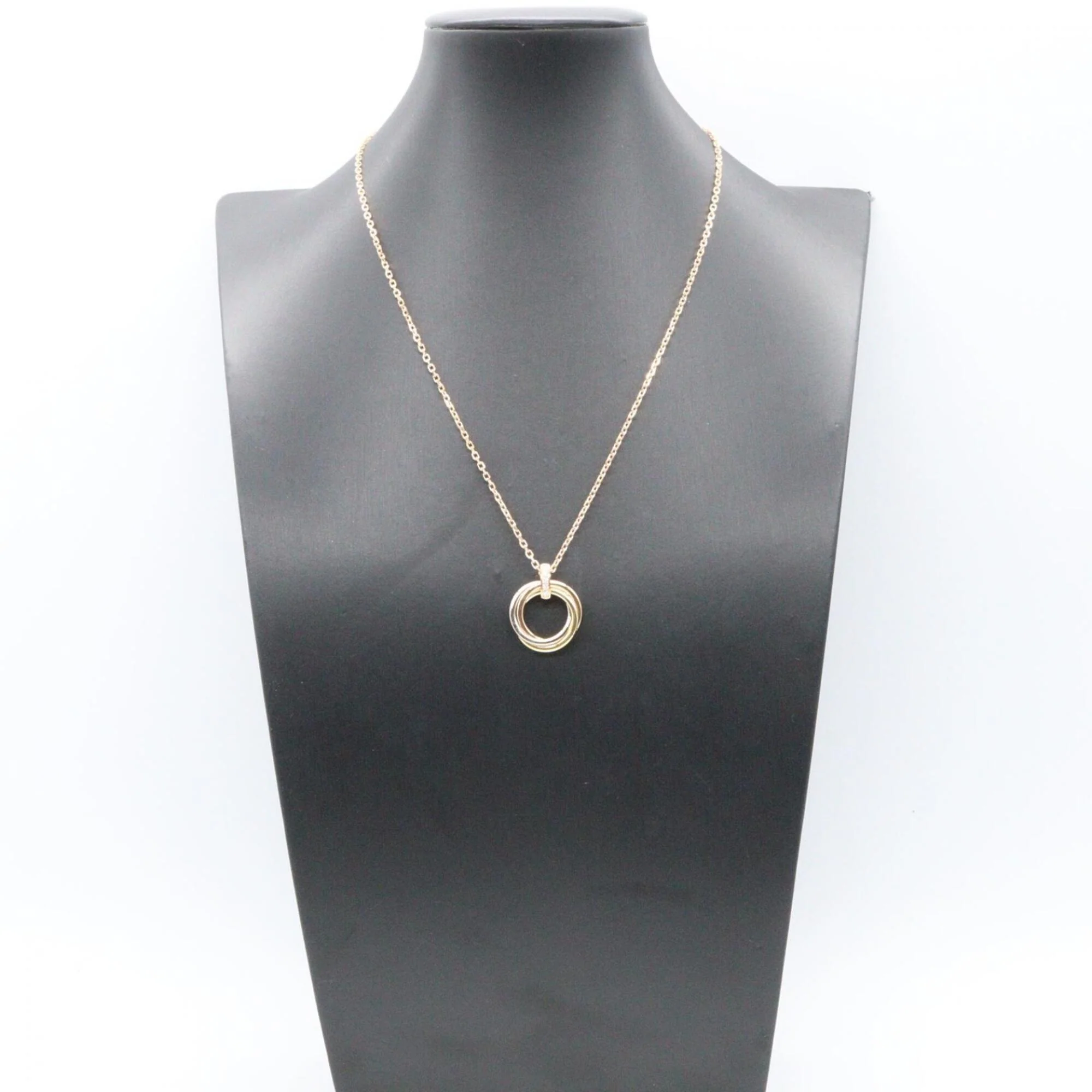Trinity Pendant Necklace 18K Tricolor Gold - Image 6