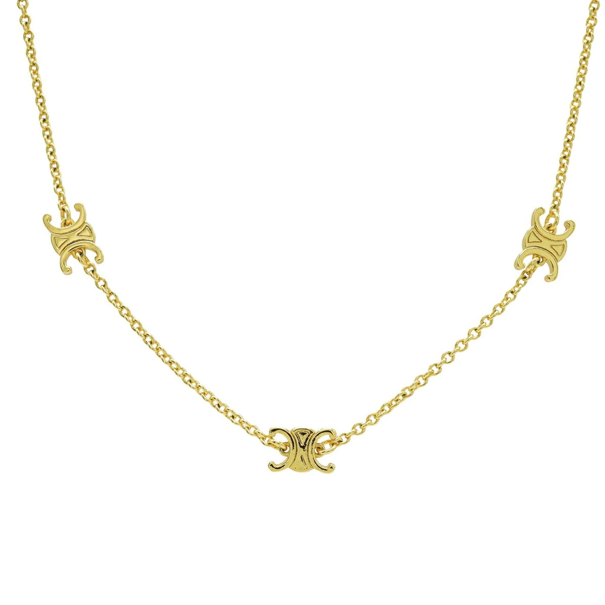 Pendant Necklace Brass Gold Mini - Image 2