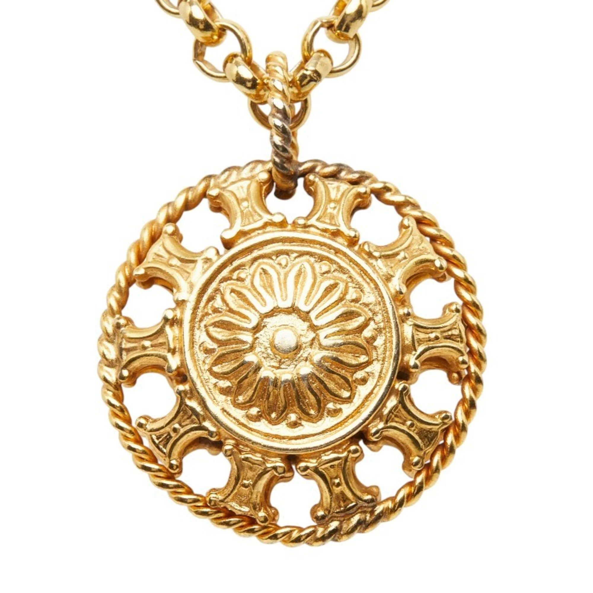Pendant Necklace Gold Plated with Faux Pearl - Image 4