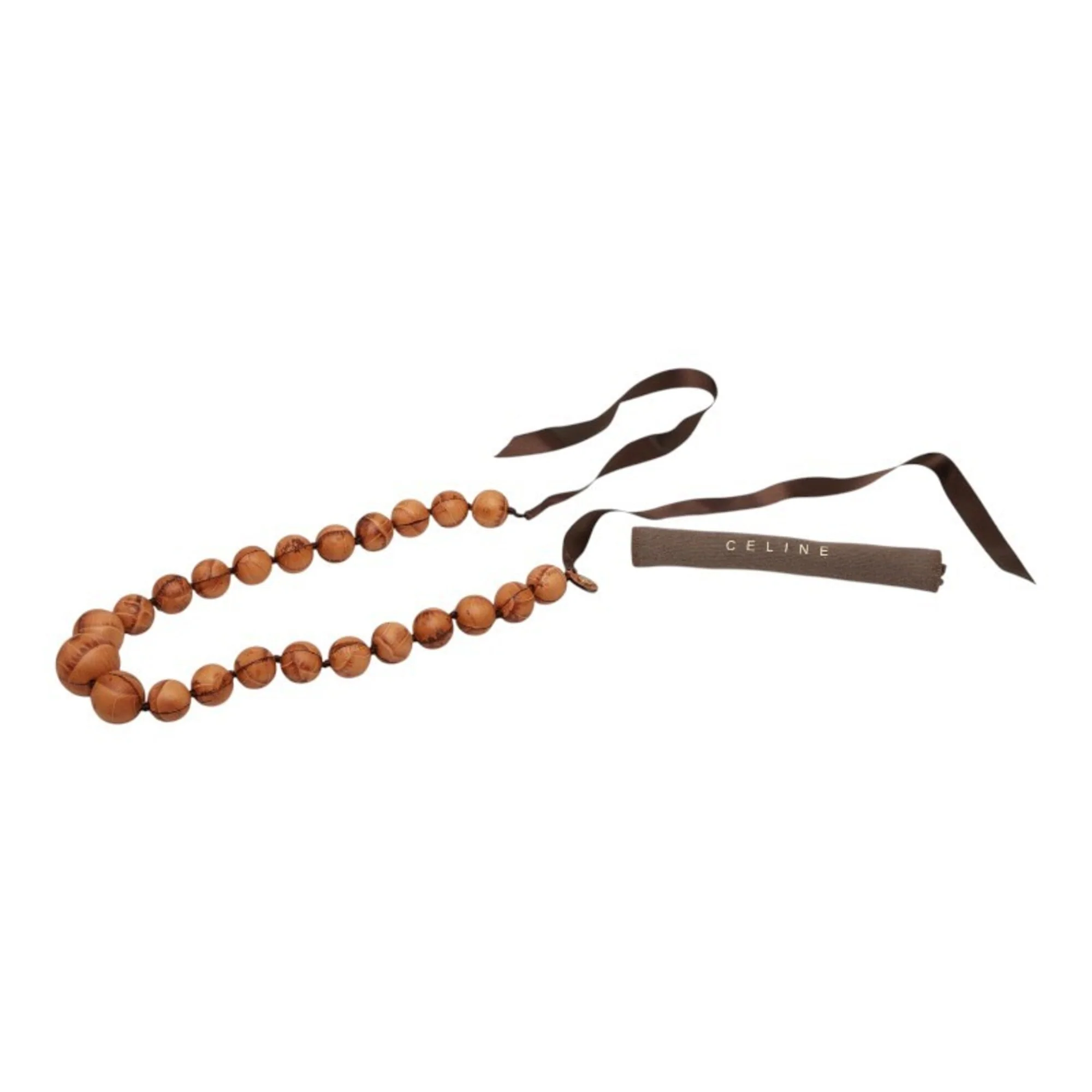 Pendant Necklace Leather Brown - Image 4