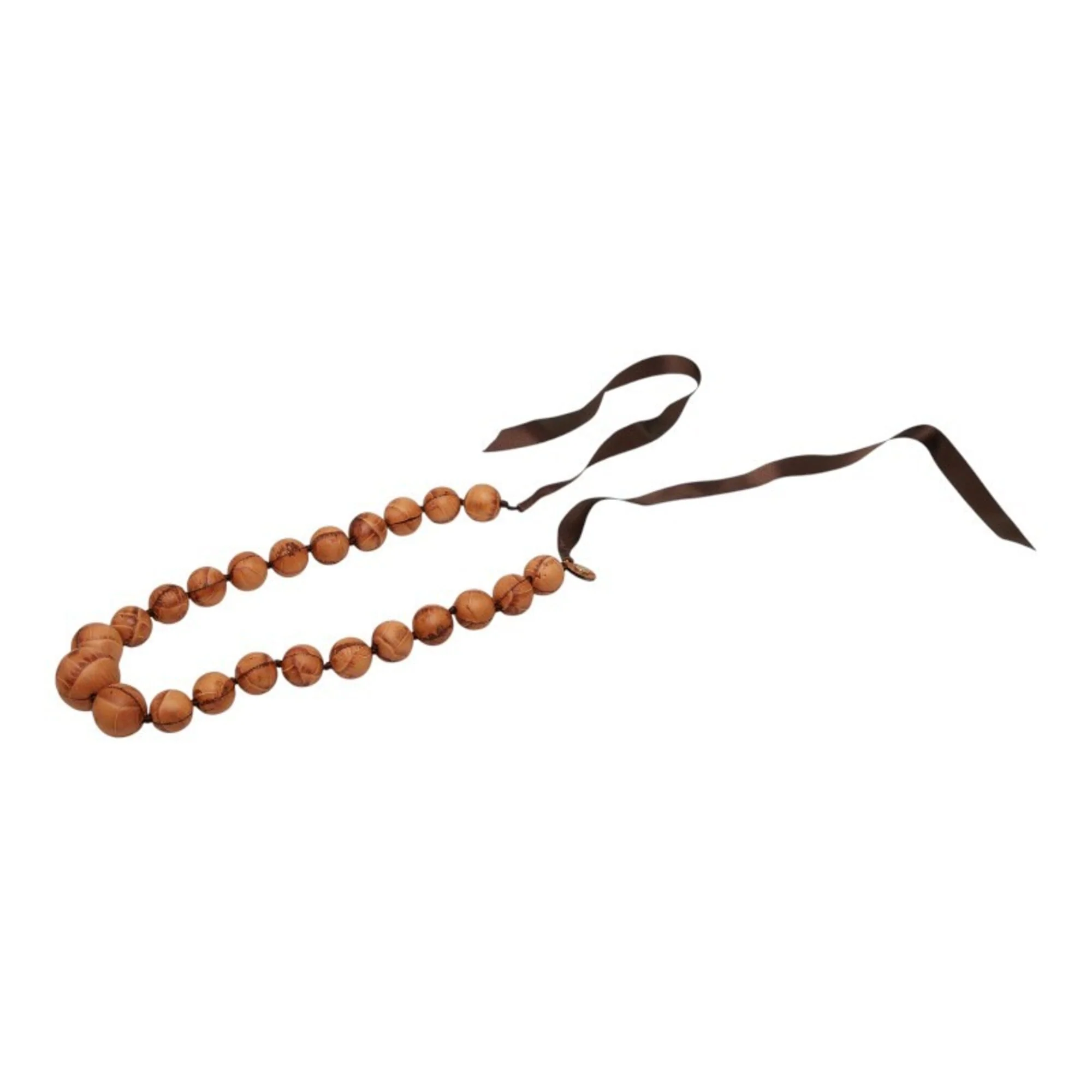 Pendant Necklace Leather Brown - Image 5