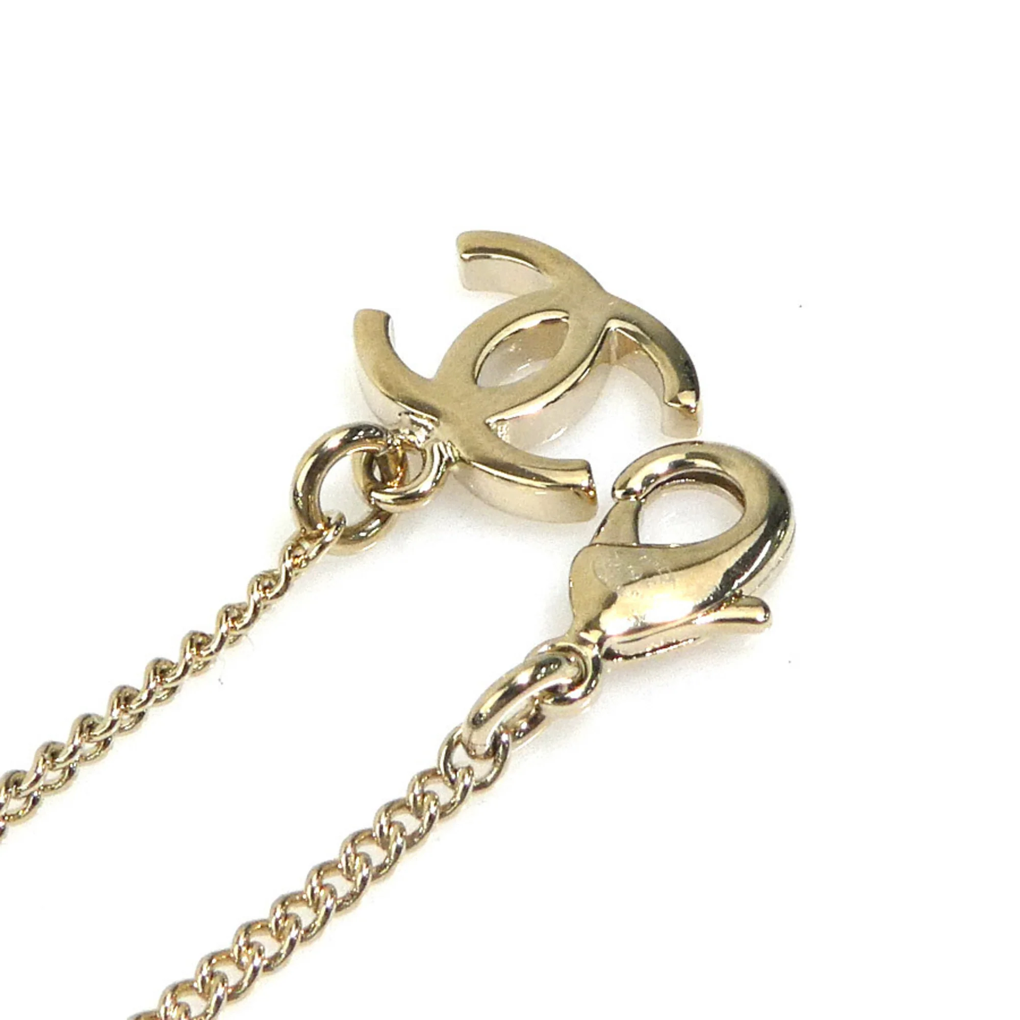 Bambi Pendant Necklace Metal With Faux Pearl Black Gold Green Off-White - Image 6