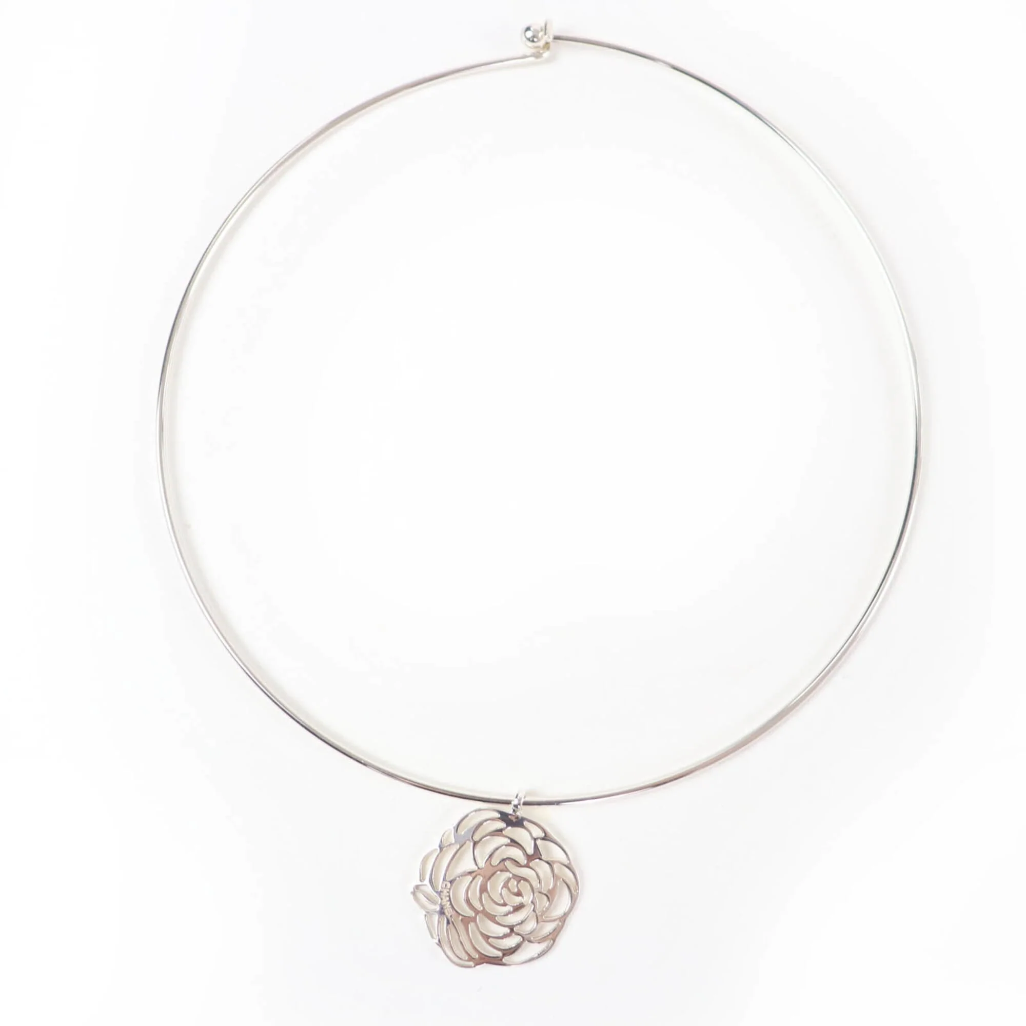 Camellia Necklace Sterling Silver