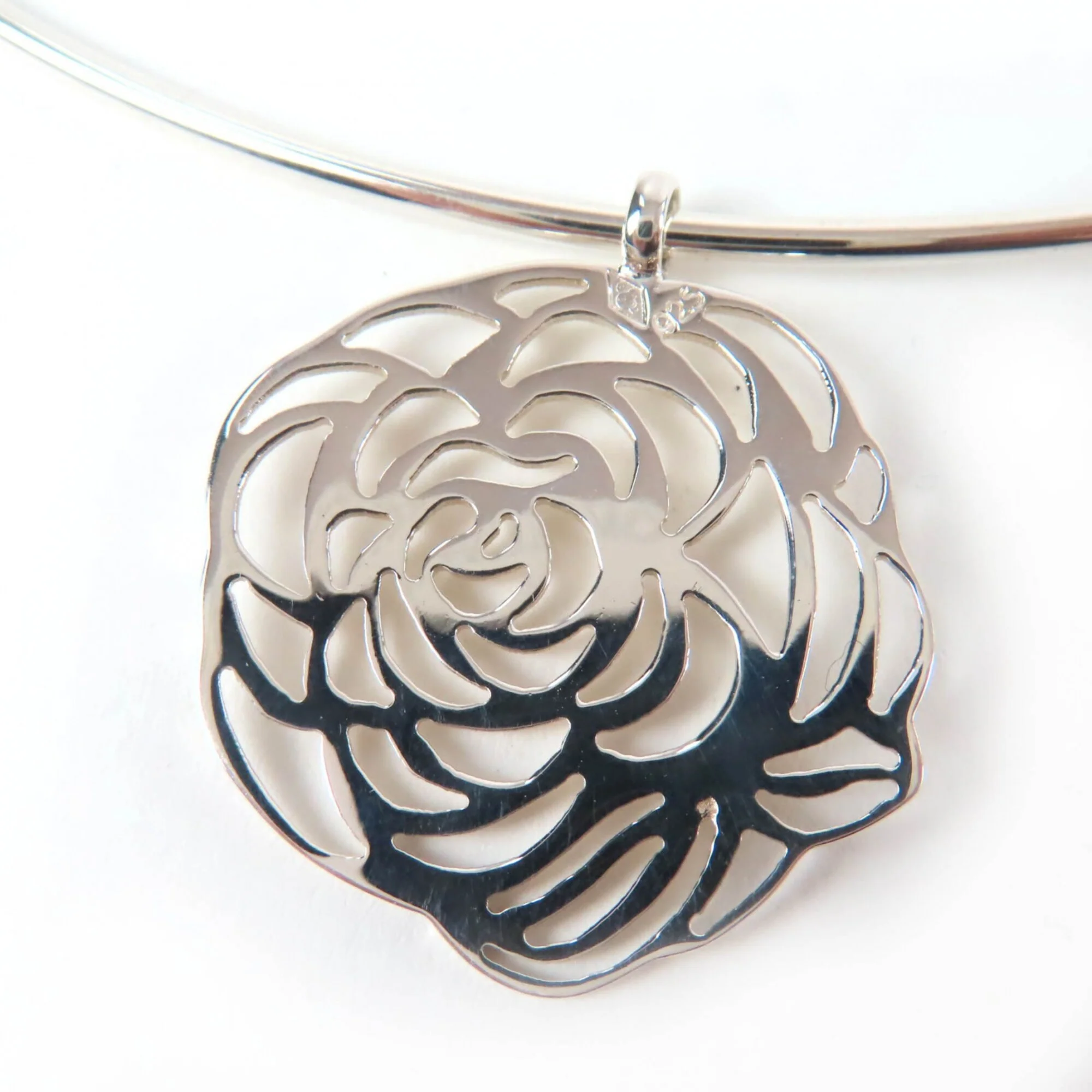 Camellia Necklace Sterling Silver - Image 5