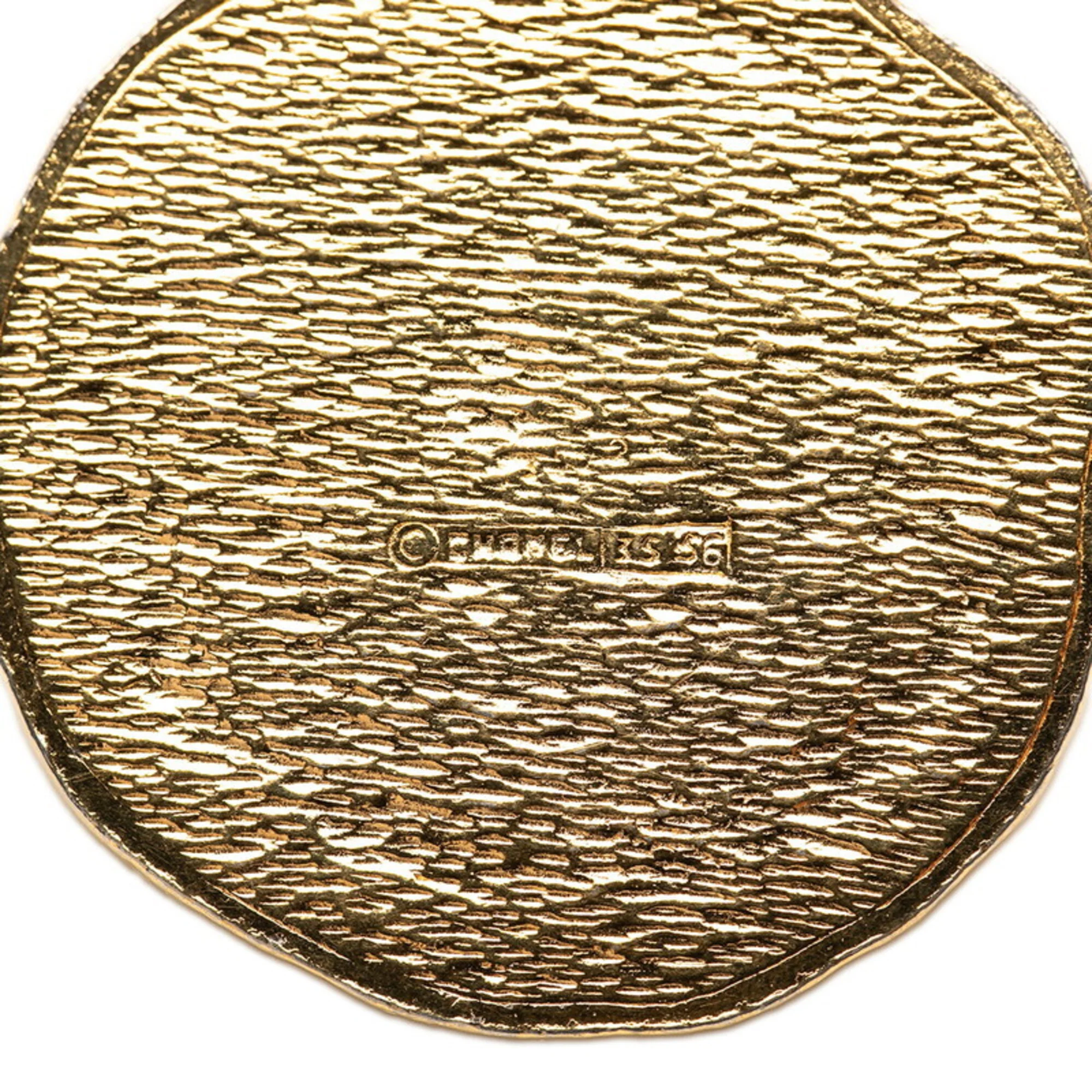 CC Logo Chain Medallion Pendant Necklace Metal - Image 3