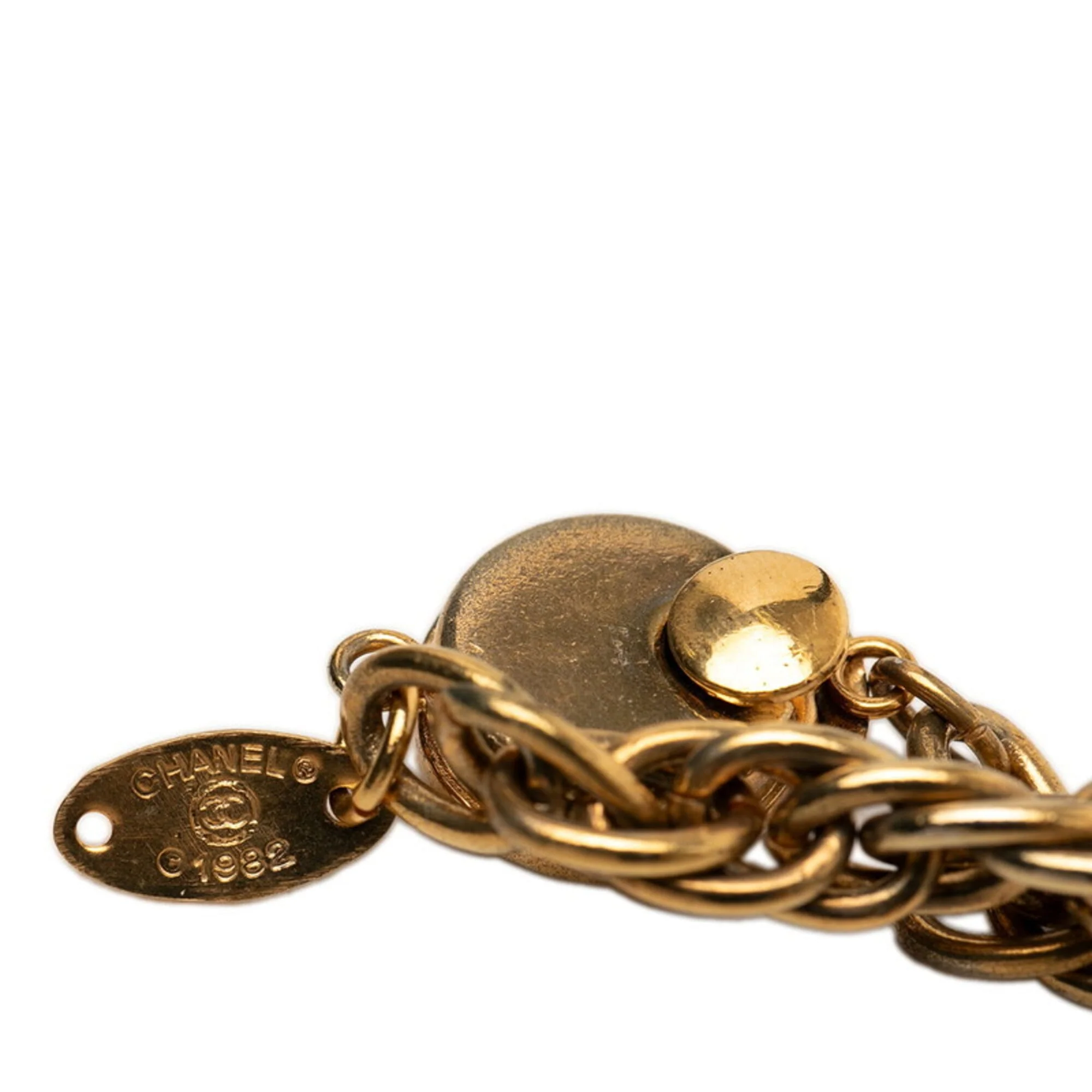 CC Logo Chain Medallion Pendant Necklace Metal - Image 6