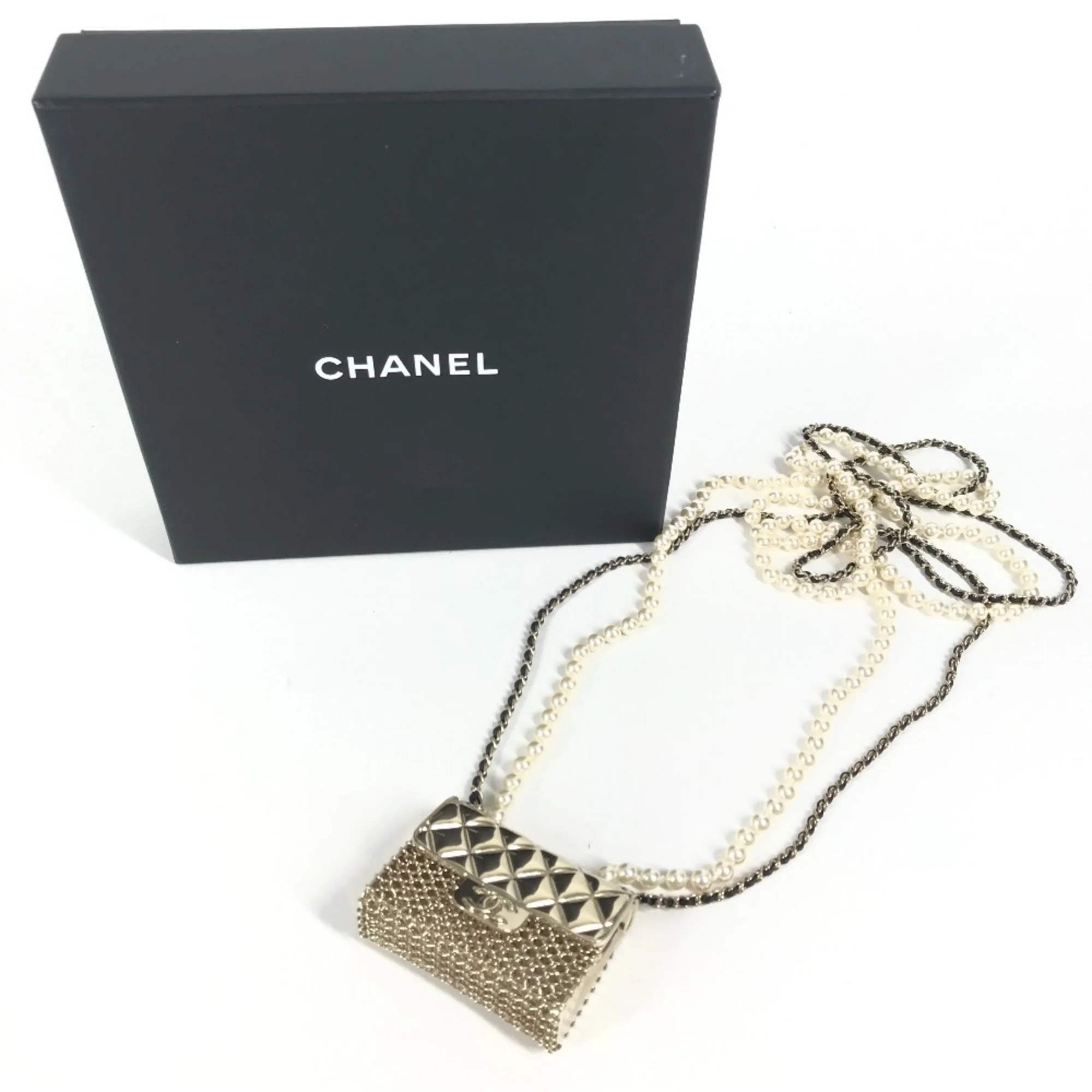 CC Logo Chain Necklace Gold-Tone Metal - Image 2