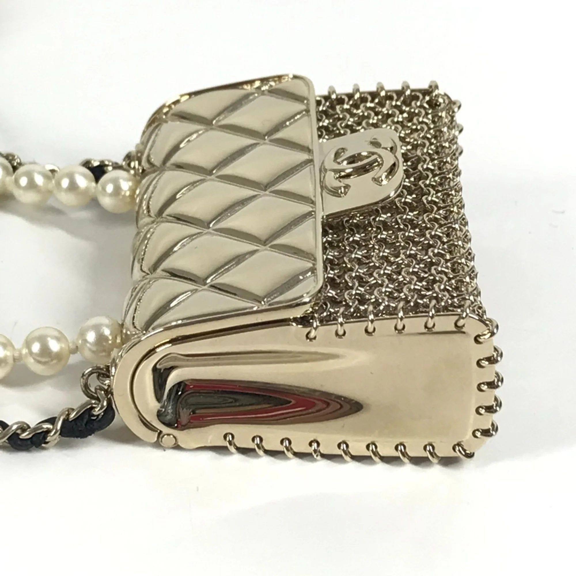 CC Logo Chain Necklace Gold-Tone Metal - Image 6