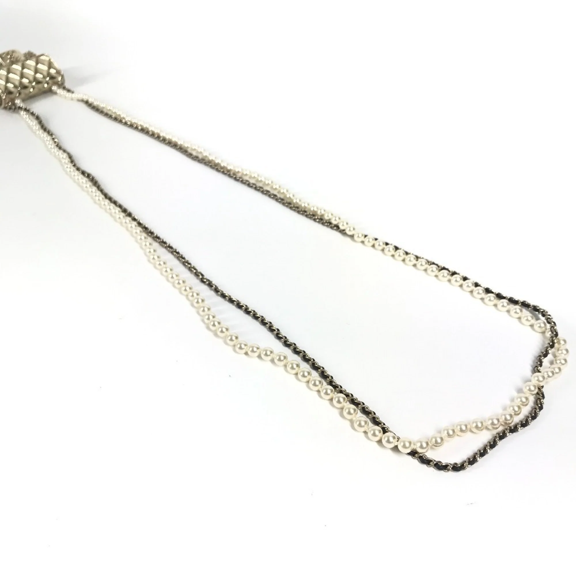 CC Logo Chain Necklace Gold-Tone Metal - Image 9