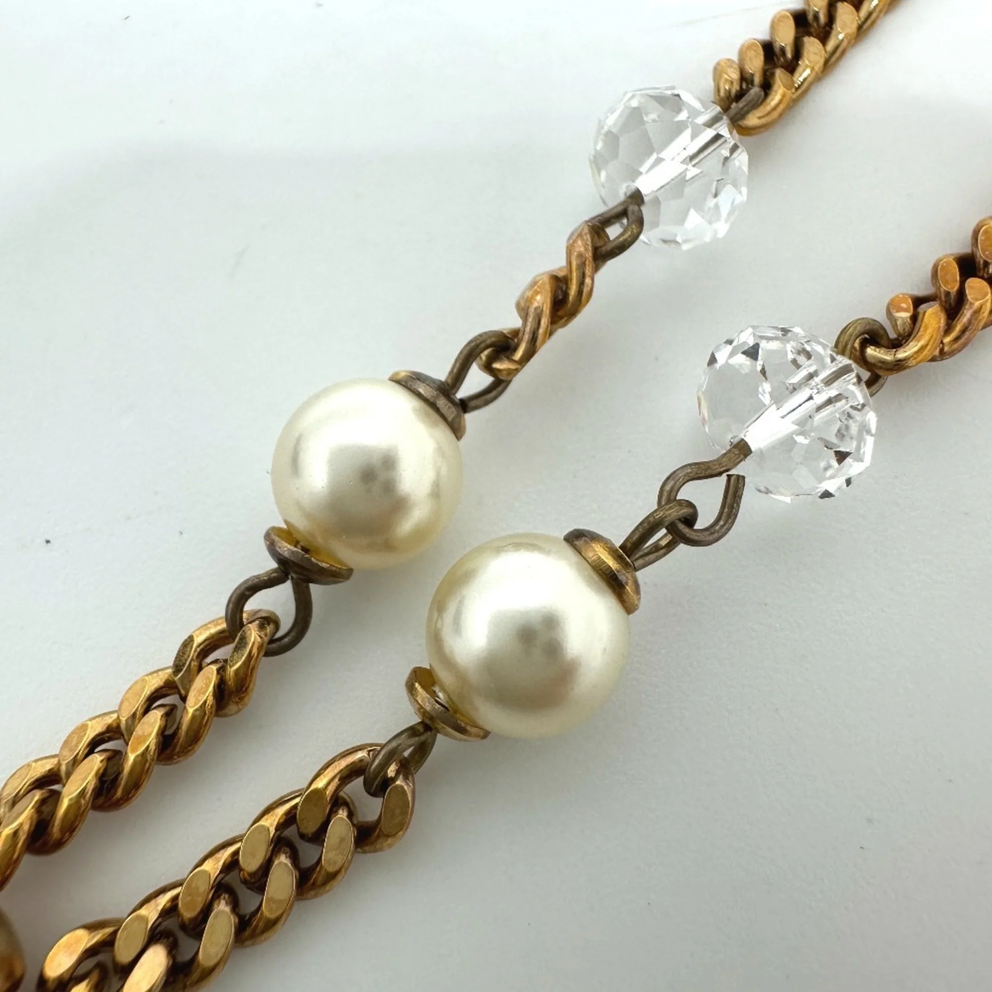 CC Logo Chain Pendant Necklace Gold-Tone Metal - Image 7