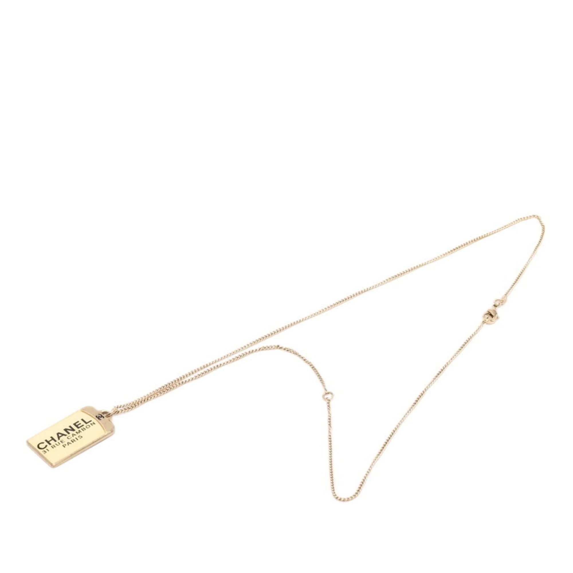 CC Logo Chain Pendant Necklace Metal - Image 2