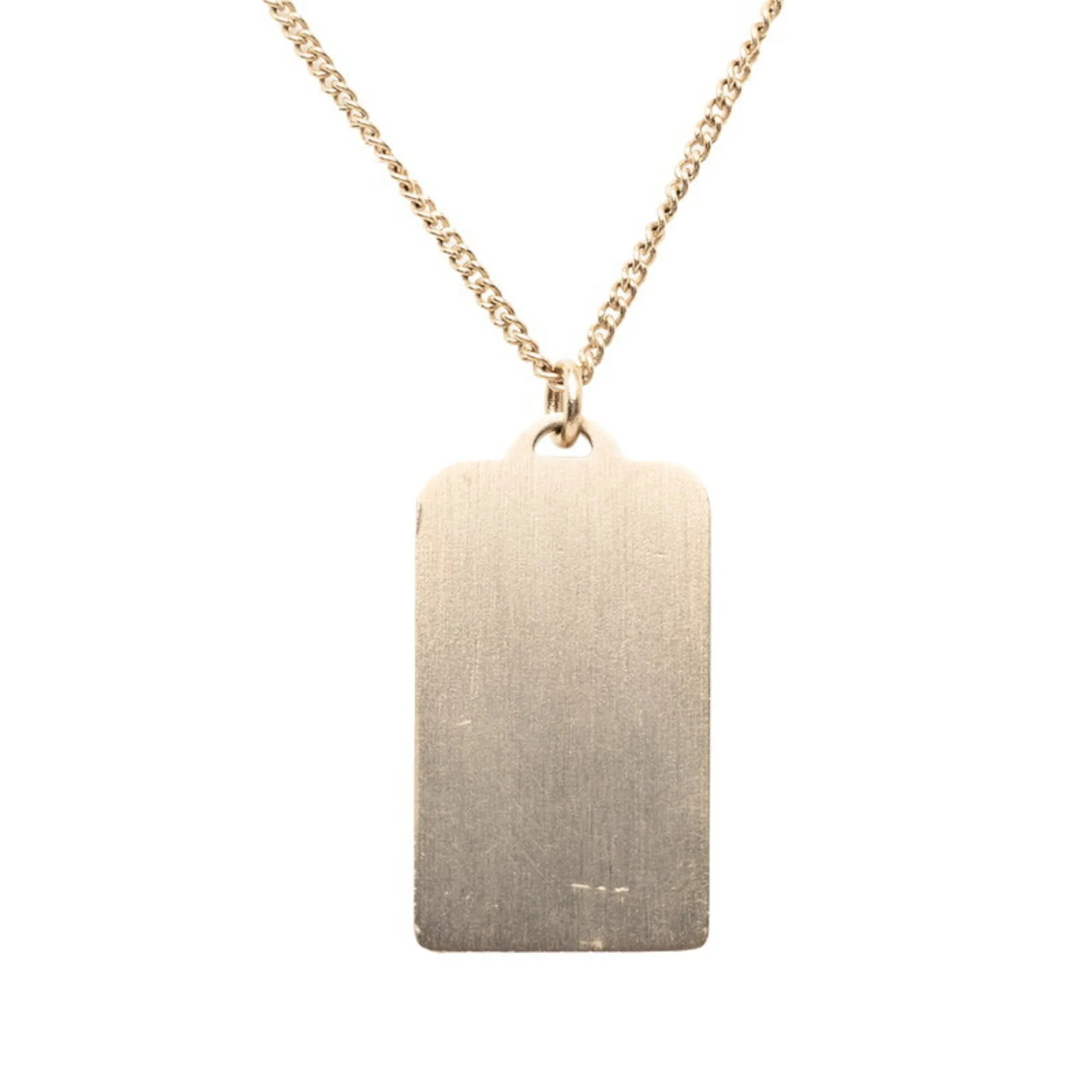 CC Logo Chain Pendant Necklace Metal - Image 3