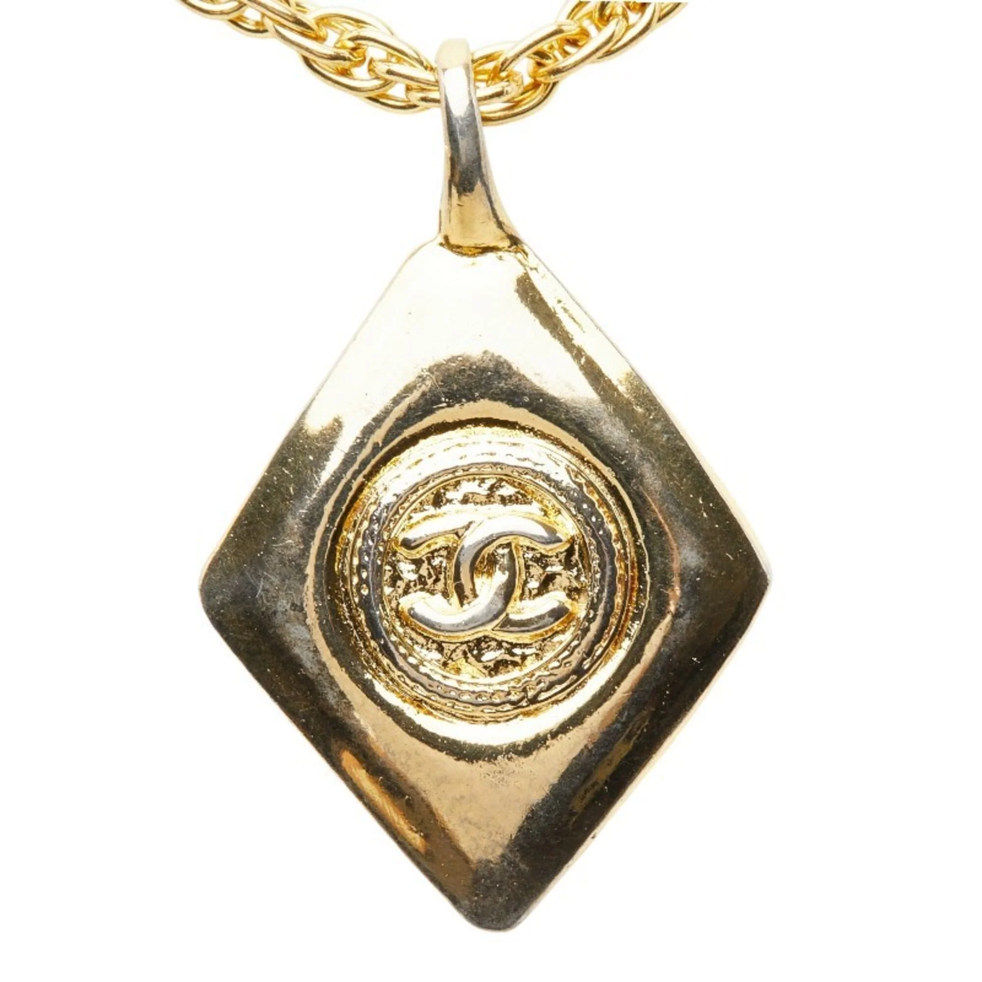 CC Logo Chain Pendant Necklace Metal - Image 2
