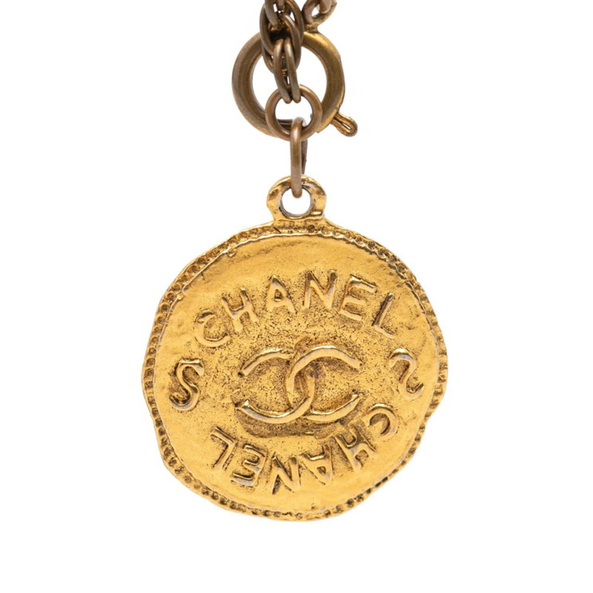 CC Logo Chain Pendant Necklace Metal