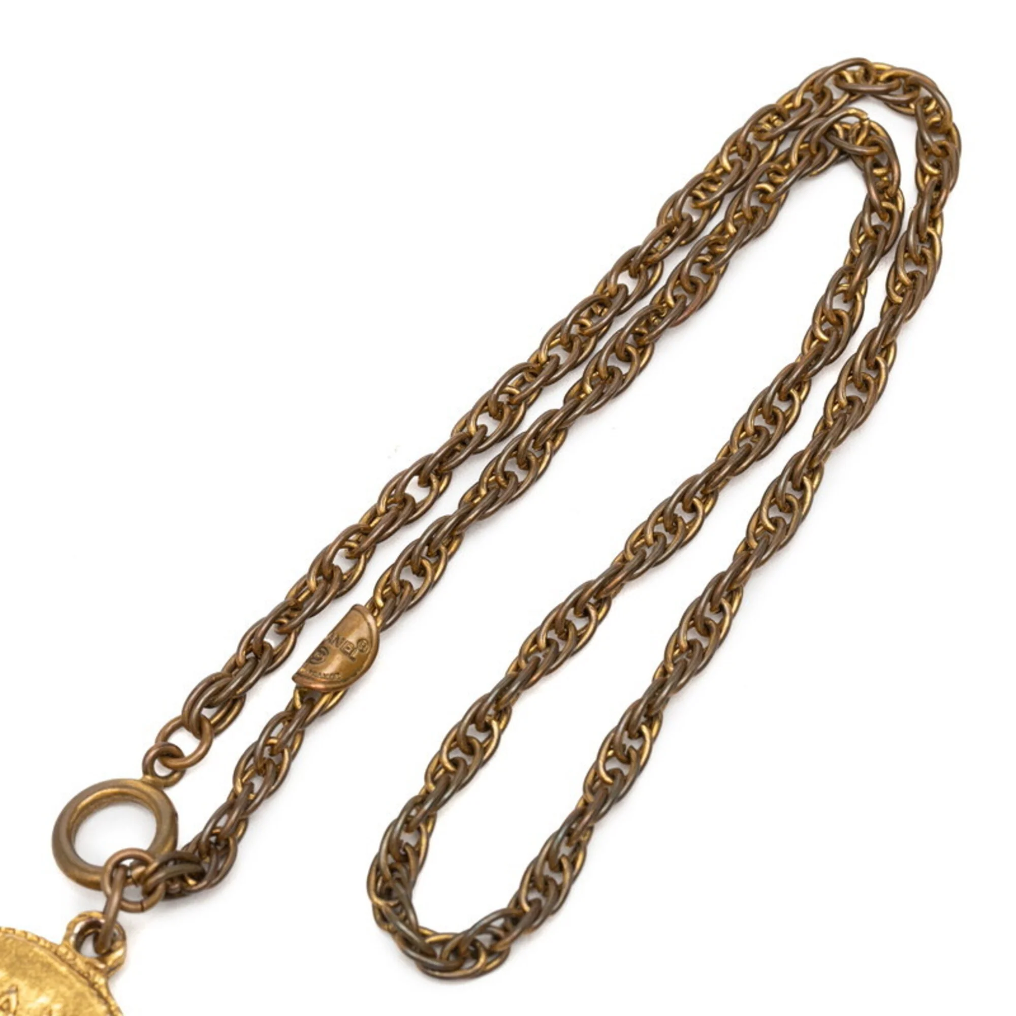 CC Logo Chain Pendant Necklace Metal - Image 5