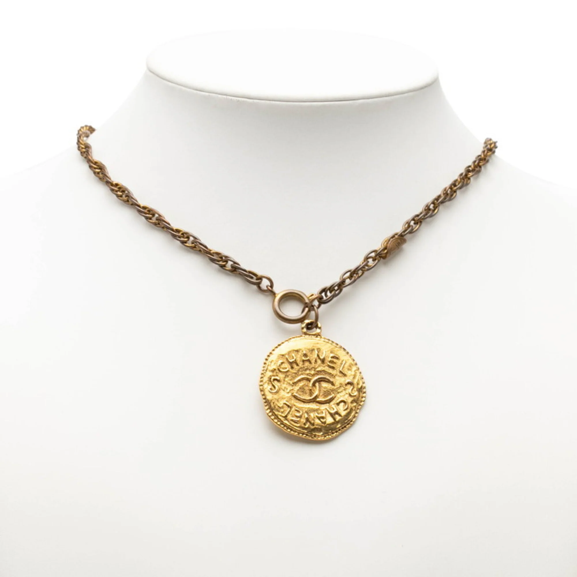 CC Logo Chain Pendant Necklace Metal - Image 7