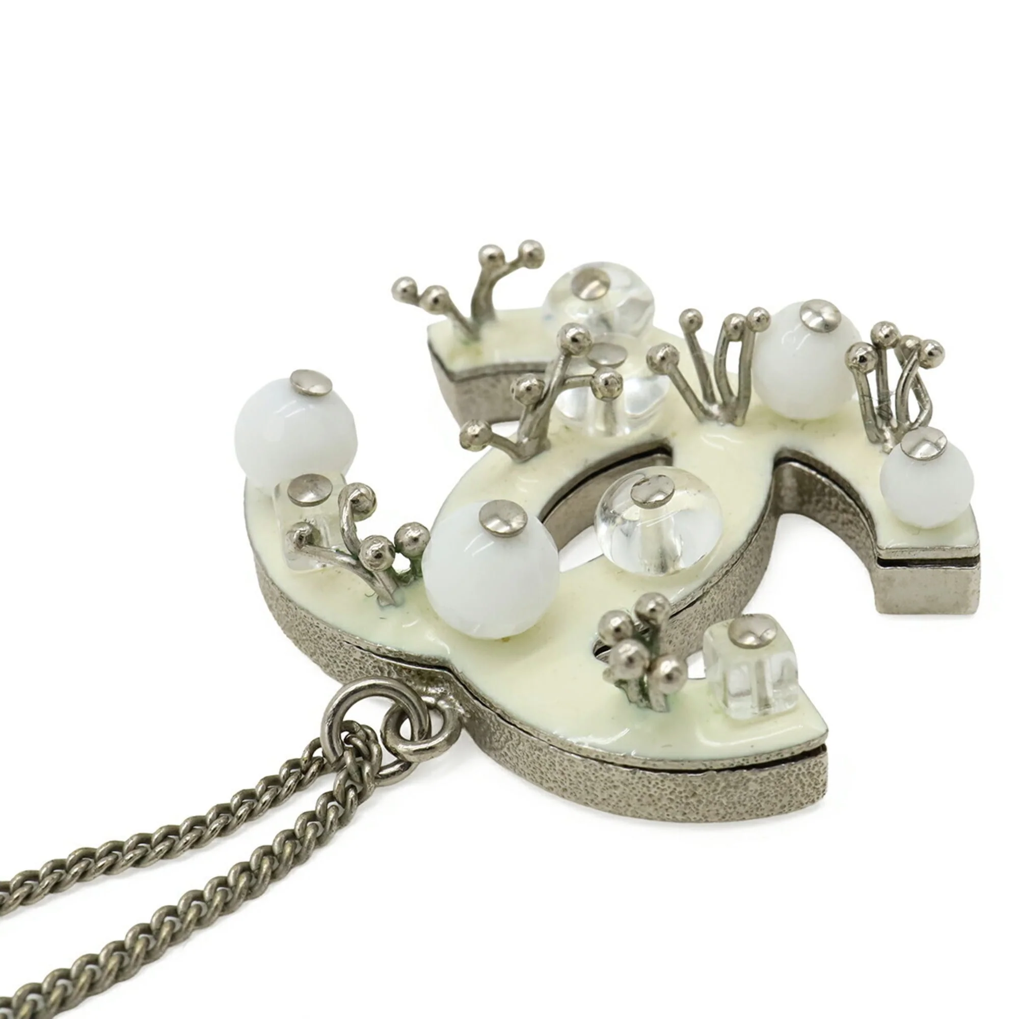 CC Logo Chain Pendant Necklace Metal - Image 5