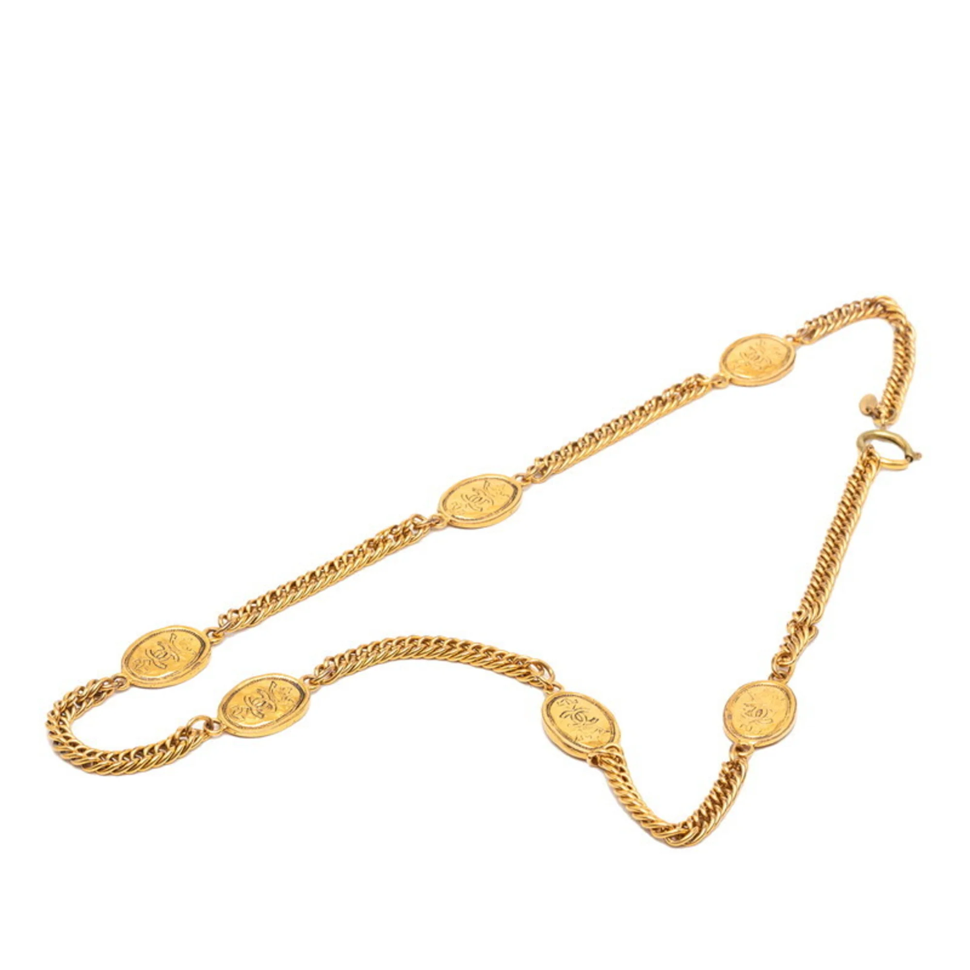 CC Logo Chain Pendant Necklace Metal - Image 2