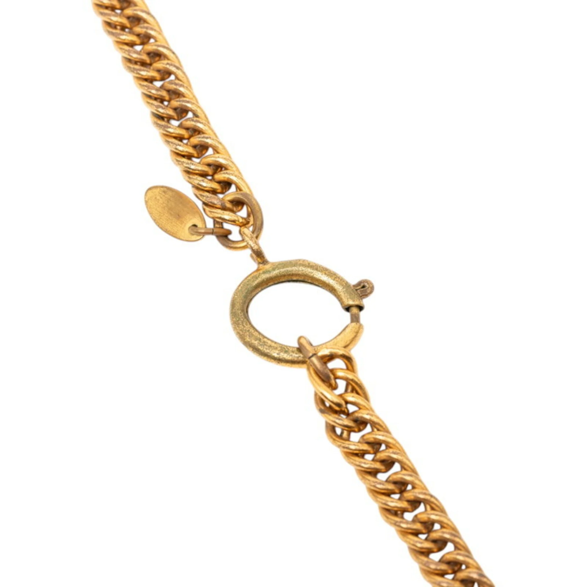 CC Logo Chain Pendant Necklace Metal - Image 4