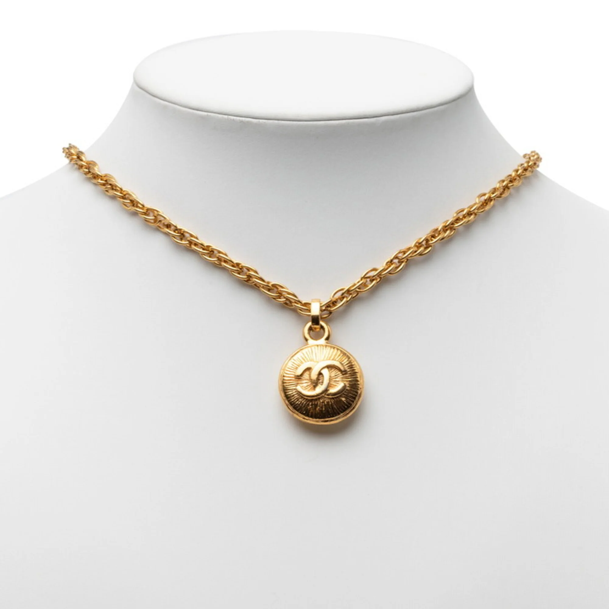 CC Logo Chain Pendant Necklace Metal - Image 6