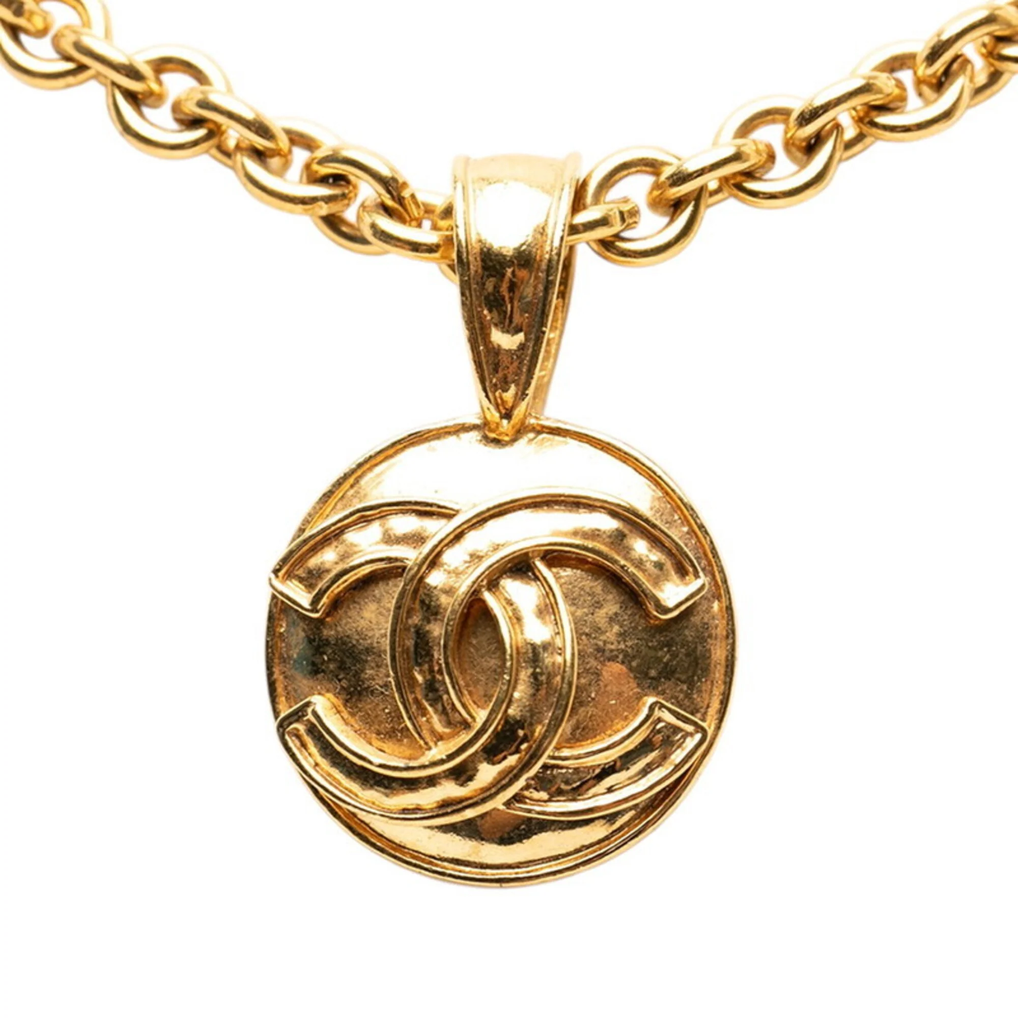 CC Logo Chain Pendant Necklace Metal