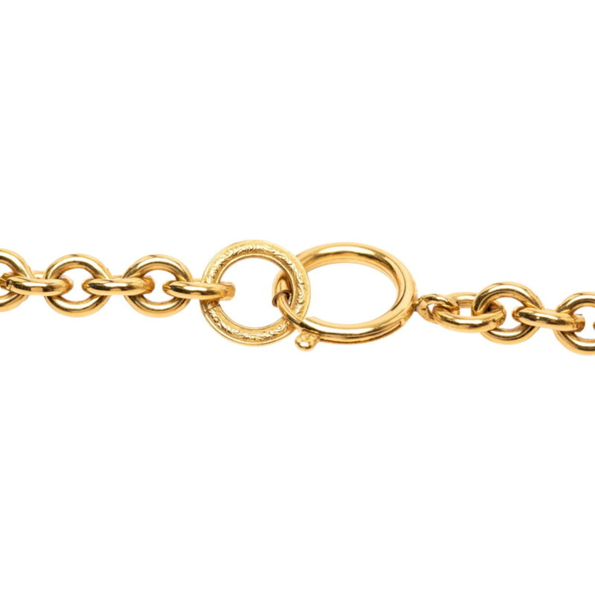 CC Logo Chain Pendant Necklace Metal - Image 4